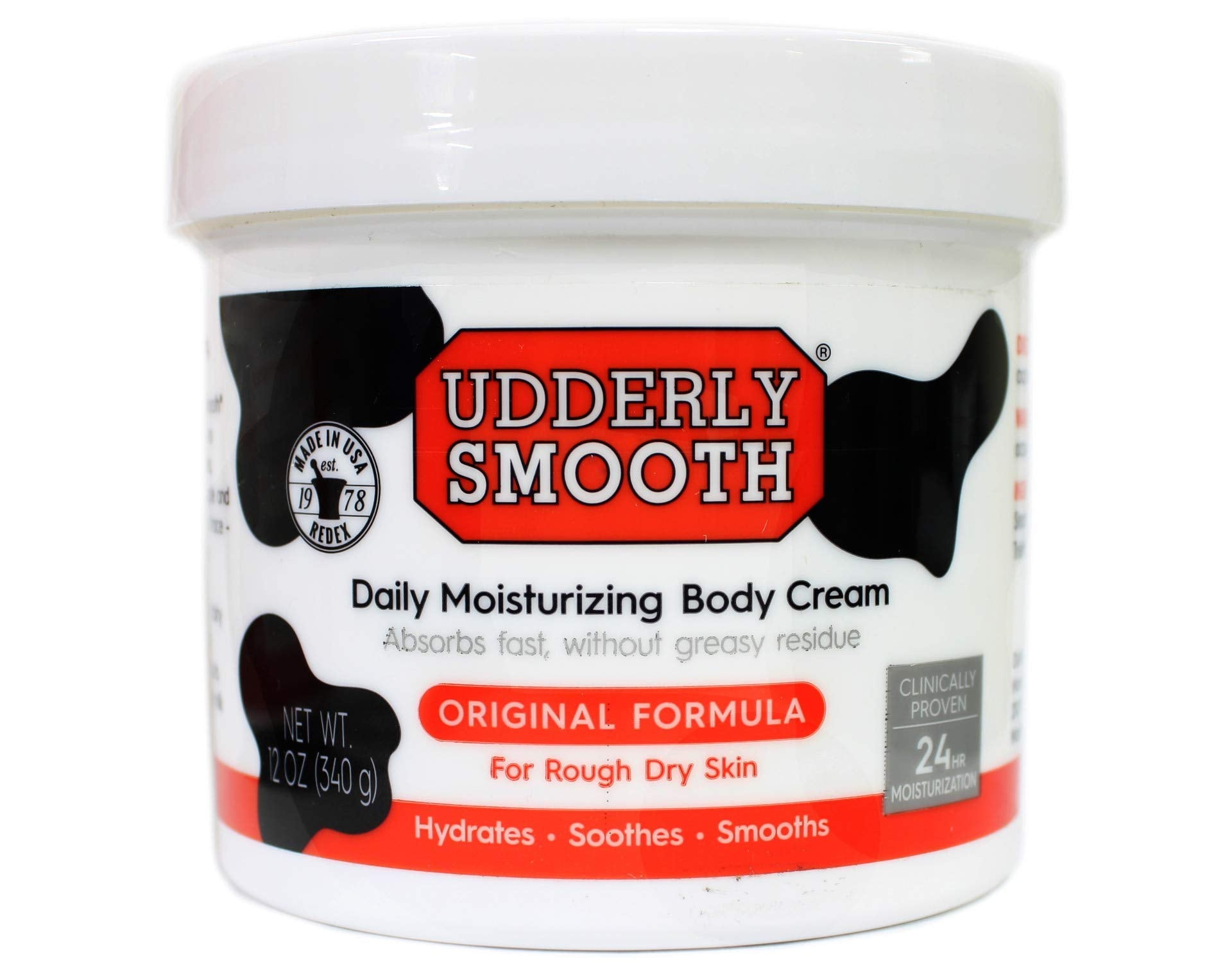 Udderly Smooth Udder Cream Skin Moisturizer, 12 Ounce Jar (Pack of 2) - Ideal for Dry Skin, Model 60251X12