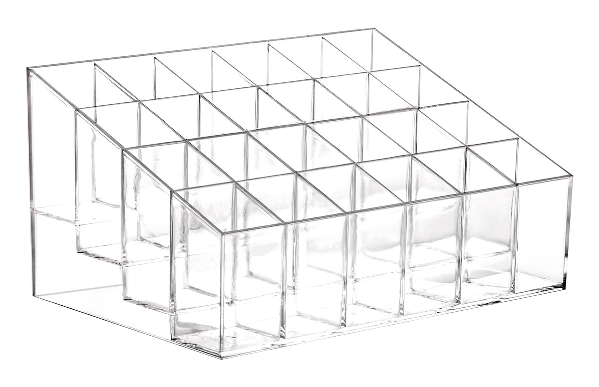 Tecbeauty Lipstick Holder, 24 Slots Clear Lipstick Organizer Acrylic Lipgloss Storage Display, Small