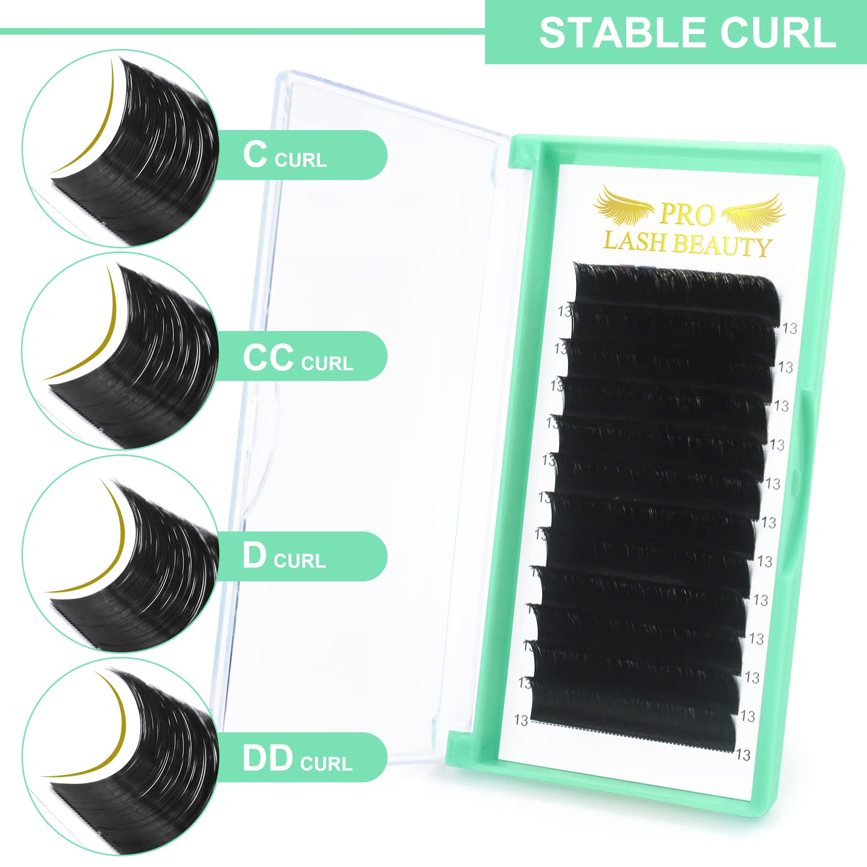 Easy Fan Volume Lashes c-005-9 Volume Lash Extensions Rapid Blooming Lashes 9 to 20 mm Mega Volume Lash Extensions c D curl Flow