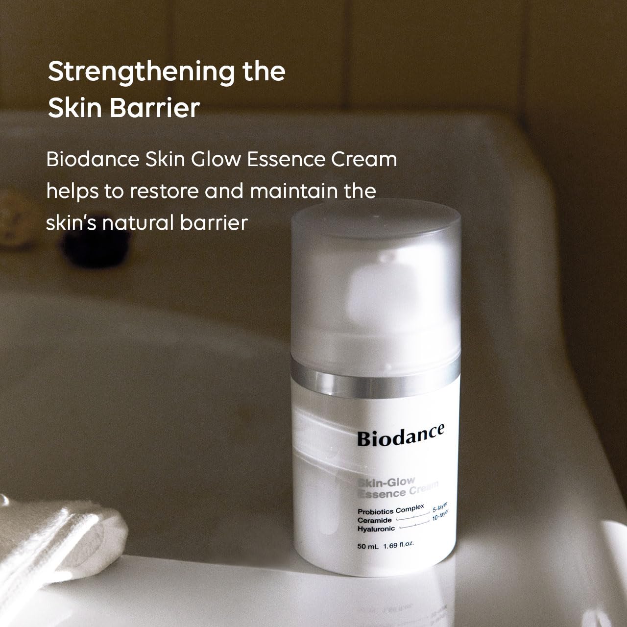 Biodance Skin-Glow Essence Cream | Korean Face Cream & Hydrating Facial Moisturizer With Ceramides, Probiotics, Hyaluronic Acid