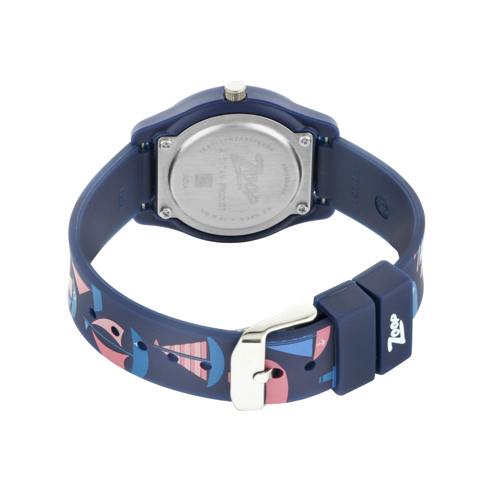 Zoop Silicone Analog White Dial Unisex-Child Watch-26019Pp01