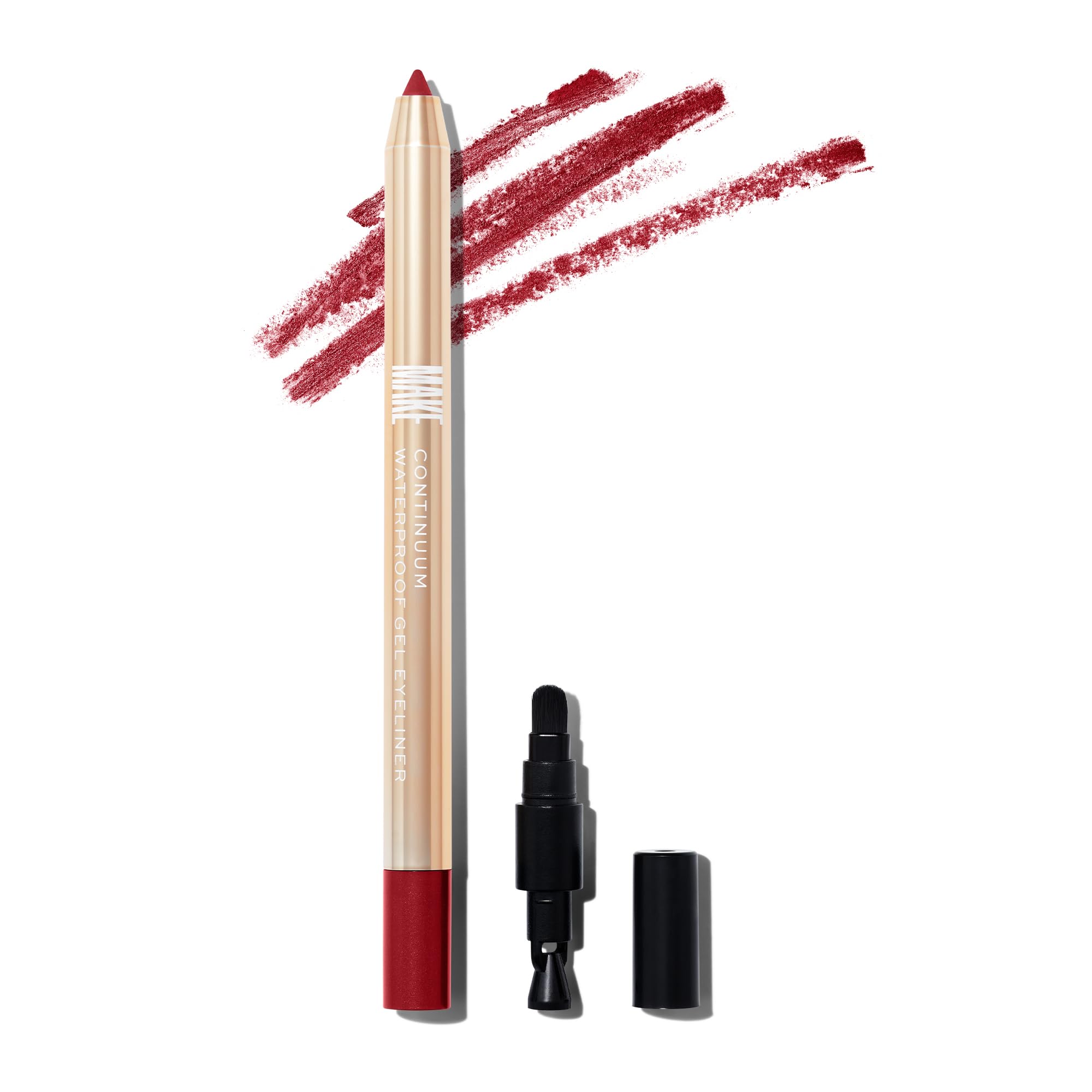 Make Continuum Waterproof Gel Eyeliner - Red Eyeliner Pencil - Smudge-Proof Professional Makeup - Maroon Eyeliner Pen, Retrograd