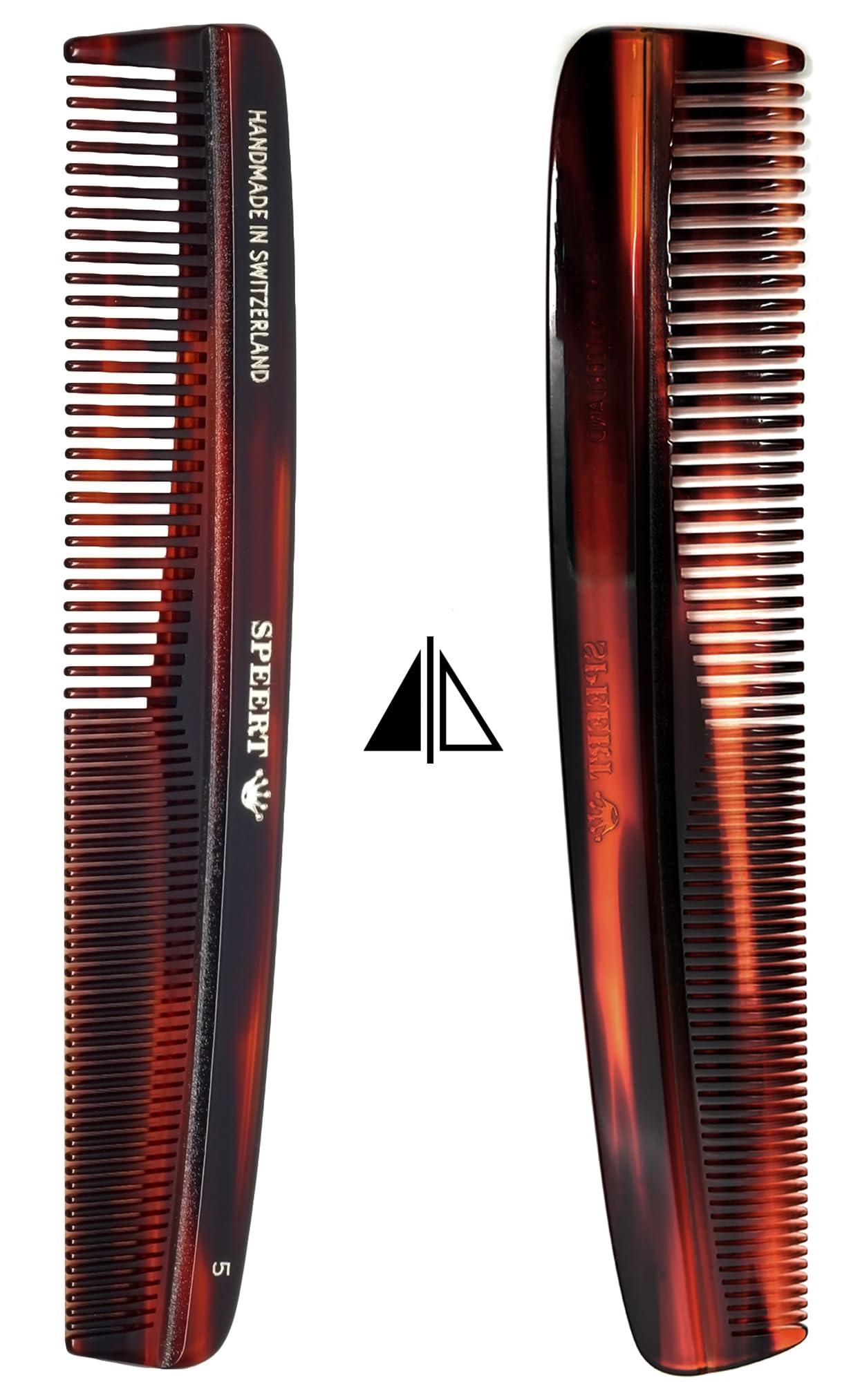 Speert #5 Handmade Wide Narrow Tooth Comb Tortoise Havana Acetate Thick Coarse Curly Thin Fine Straight Hair Detangling Parting