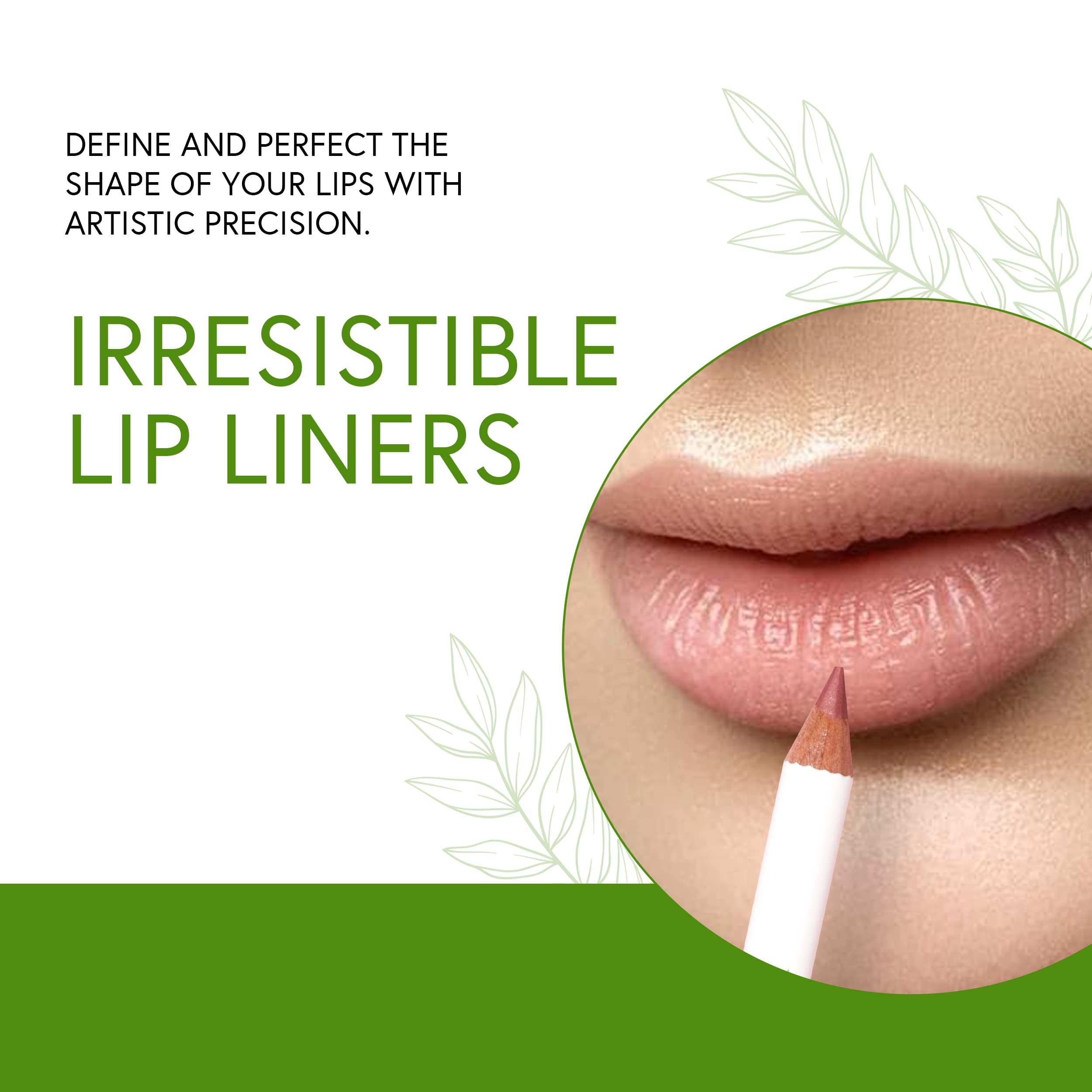 Honeybee Gardens Irresistible Lip Liner In Perfection, Mocha Rose Color, Long-Lasting, Gluten-Free, Vegan, 0.04 oz