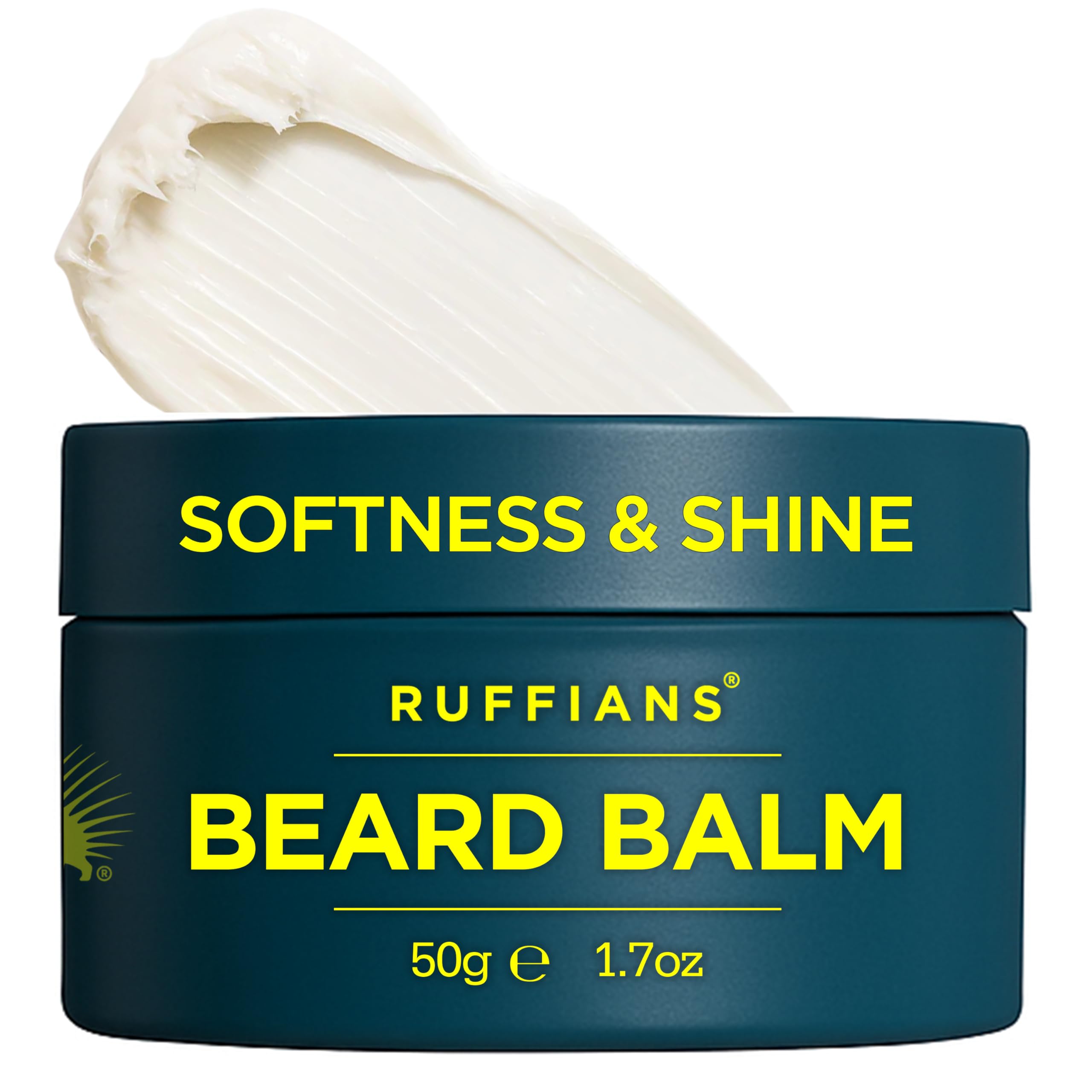 Ruffians Beard Balm (1.7 Oz Fl / 50 ML) OmegaEnhanced Conditioning Beard Solution, for Softness and Shine, Low Hold, Shapes and