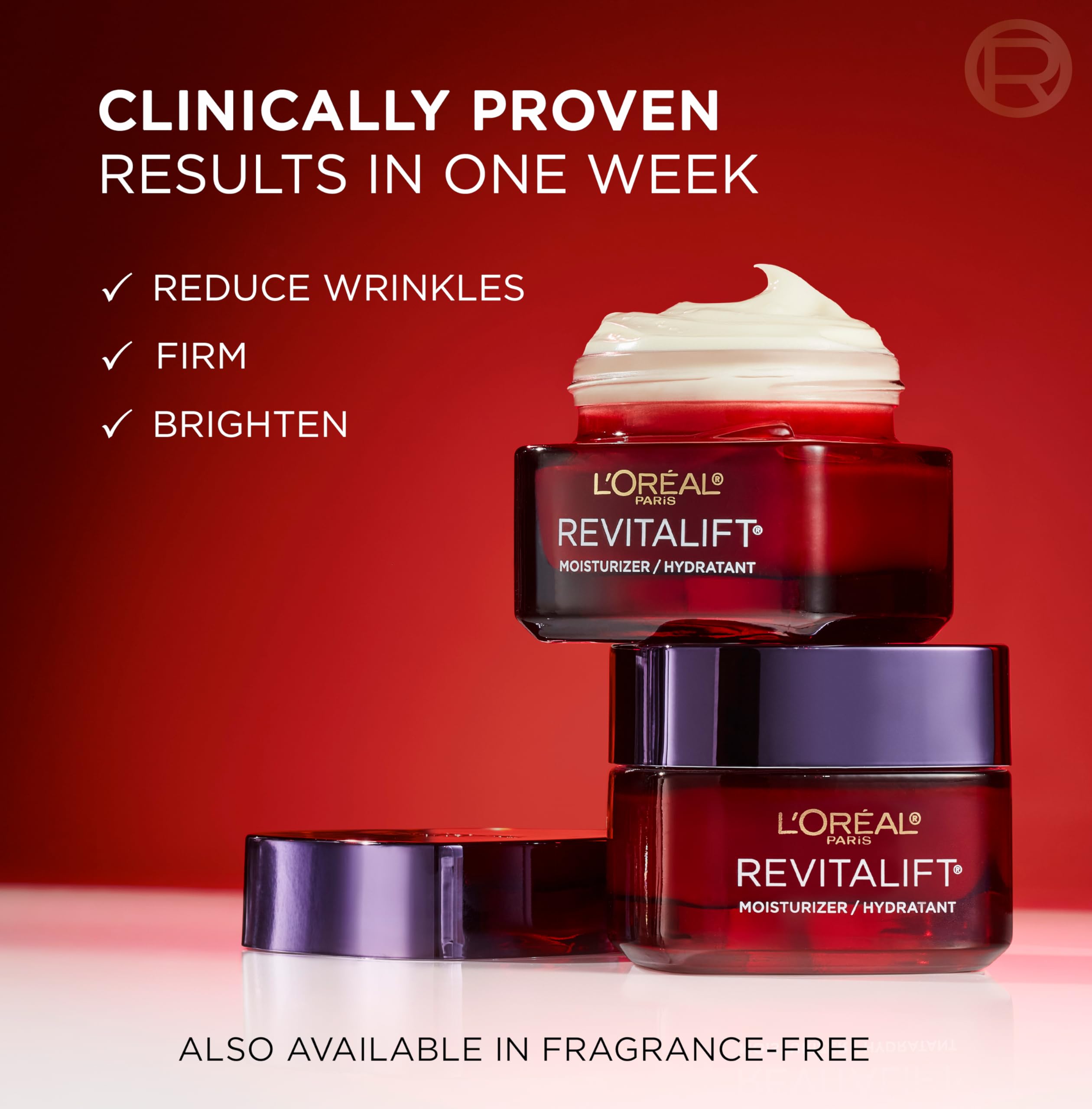 L'Oreal Paris Revitalift Triple Power Anti-Aging Face Moisturizer, Pro Retinol, Hyaluronic Acid & Vitamin C, Reduce Wrinkles 2.5
