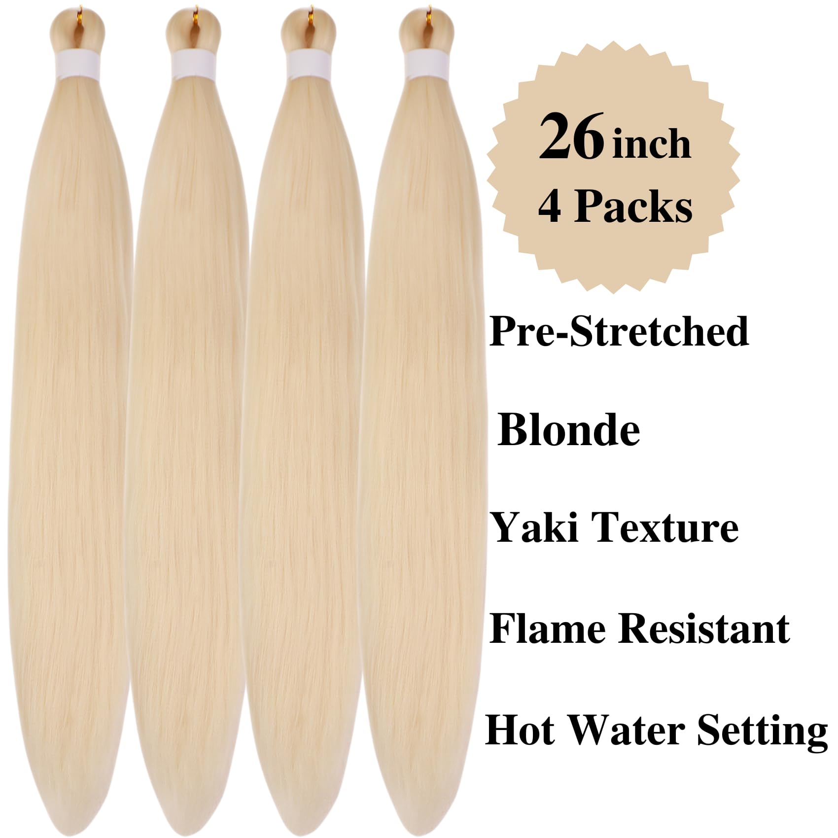 Gozill Blonde Braiding Hair Pre Stretched 613 Boho Braids Kanekalon Prestretched Braiding Hair For Bohemian Hair Ez Braid Micro