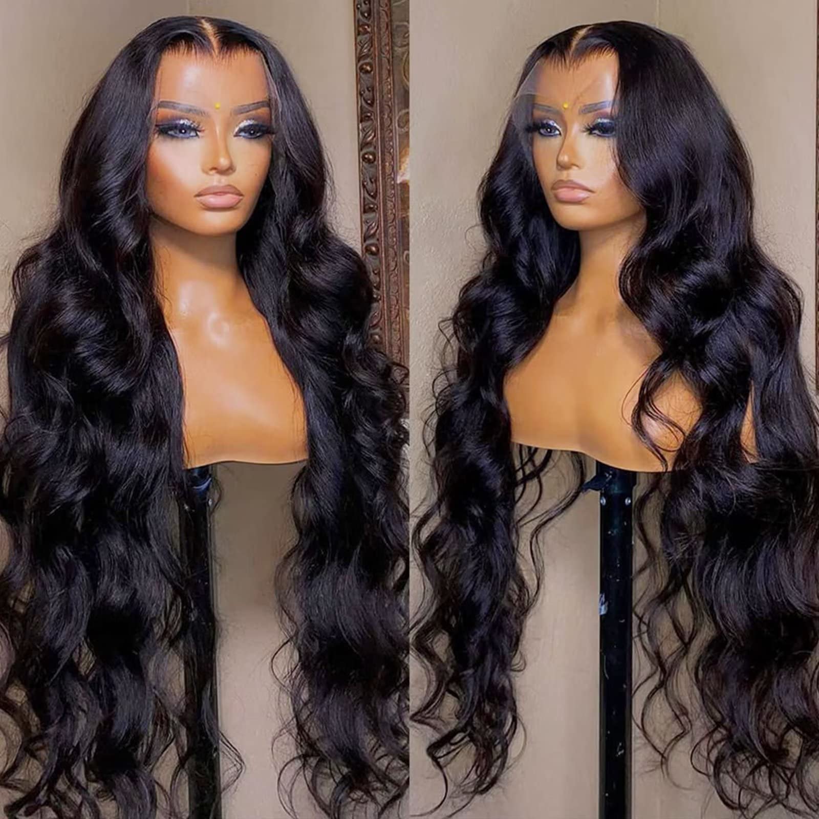Lemoda 210% Density 13X6 Body Wave Full Lace Frontal Virgin Human Hair Wigs 30Inch 13X6 Hd Transparent Lace Front Wigs Brazilian