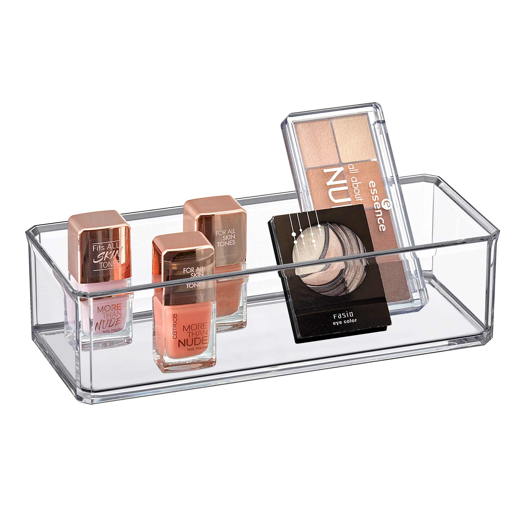 Amazing Abby - Glamour - Acrylic 1-Compartment Makeup Organizer, Transparent Plastic Lipstick Holder, Perfect Bathroom Vanity St