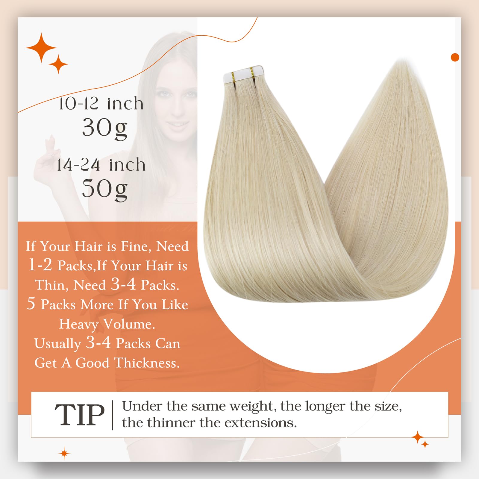 Full Shine Tape In Hair Extensions Blonde 22 Inch Real Human Hair Tape In Extensions Pu Tape In Hair 50 Gram Skin Weft Tape In H