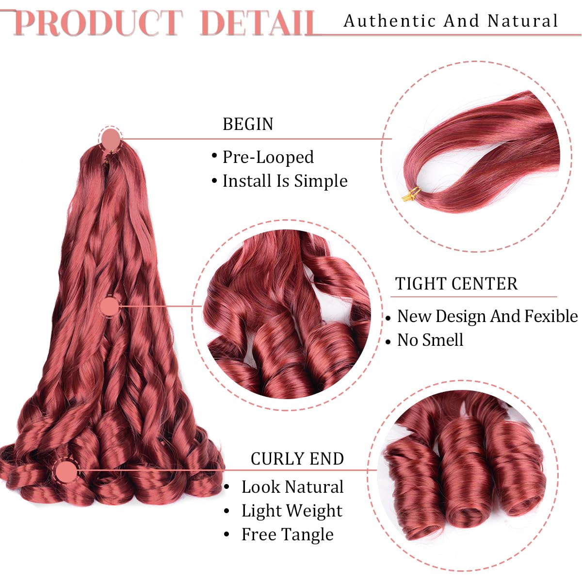 French Curl Braiding Hair 24 Inch Loose Wavy 8 Packs Bouncy Braiding Hair Extensions 350/Bug 75G/Pack French Curls Synthetic Hai
