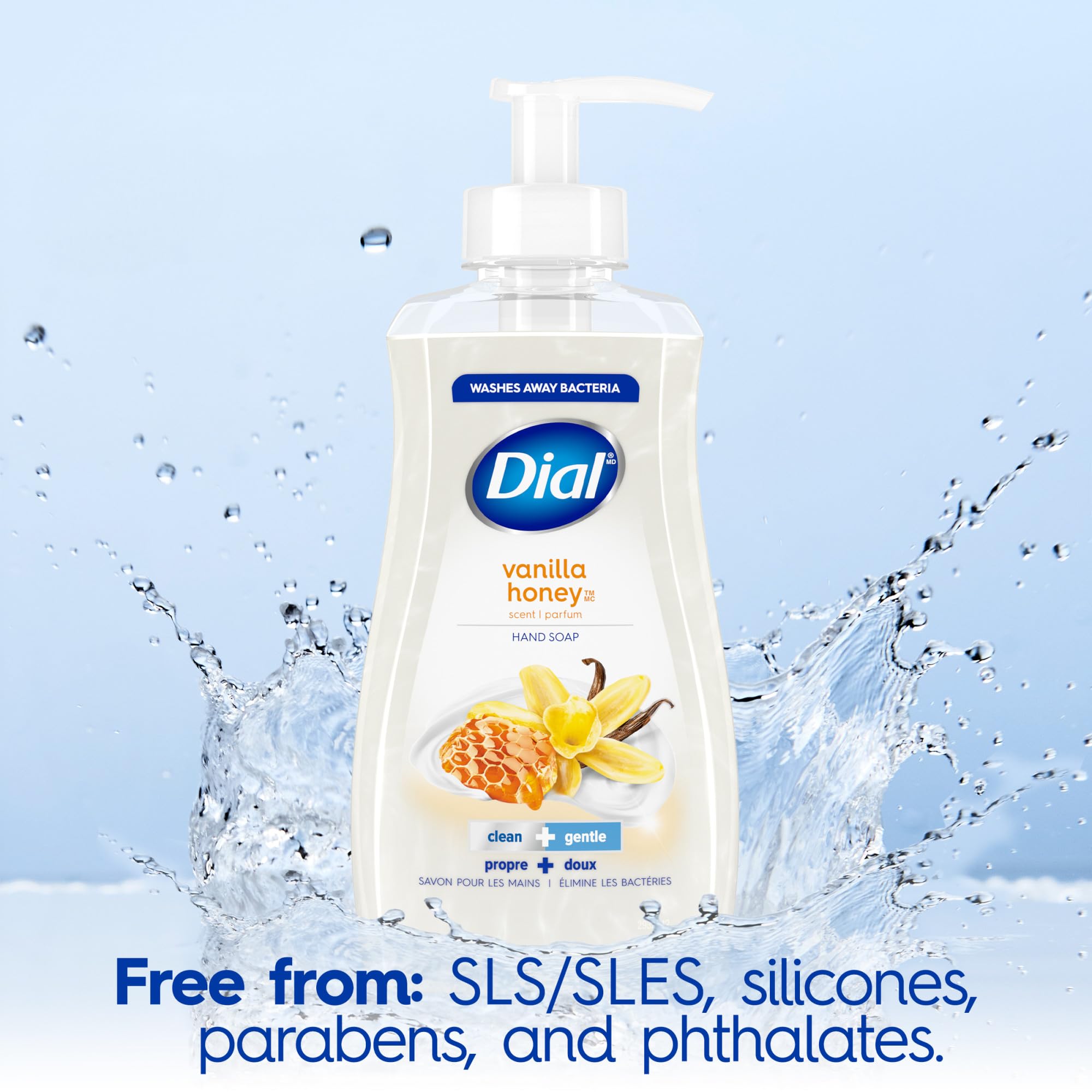 Dial Liquid Hand Soap, Vanilla Honey, 7.5 Fl Oz, Pack Of 12