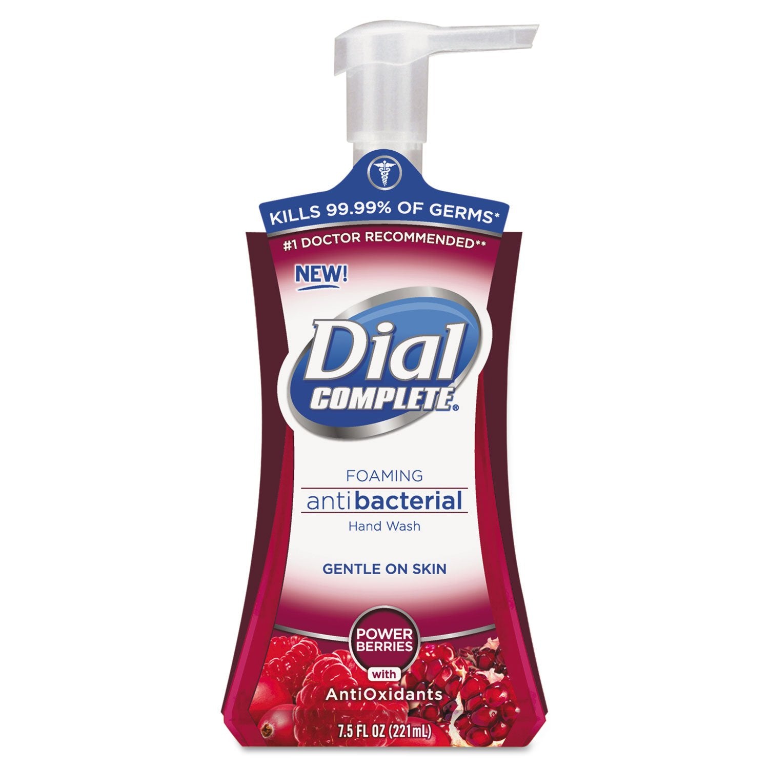 Dial Professional 03016Ct Antimicrobial Foaming Hand Soap Power Berries 7.5 Oz Pump Bottle 8/Carton