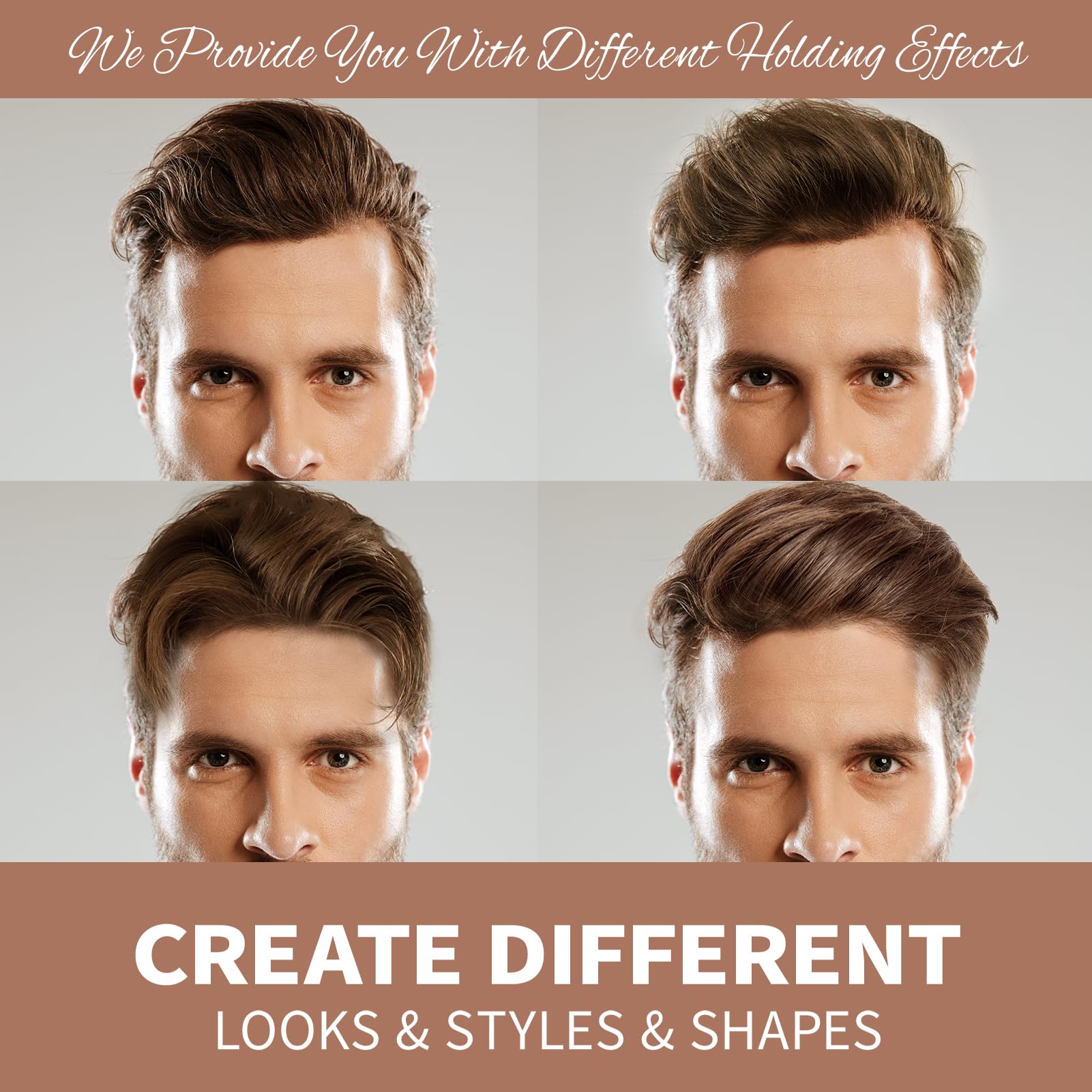 Hair Matte Wax For Men Firm & Strong Hold Matte Finish- Premium Water Based All Day Hold Hair Styling Clay- Hair Pomade Mens Sty