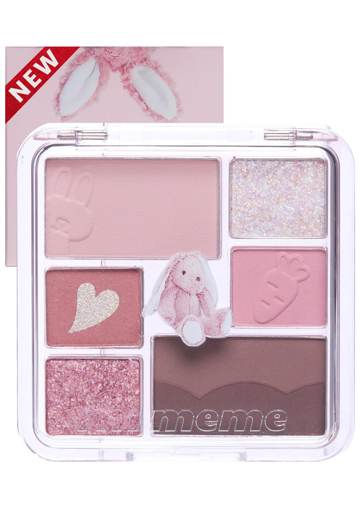 I'M MEME Wonder Soft Layer Palette - 7 Shades | Portable Size, Versatile, Blendable, Neutral Colors with Soft Texture, 02 My Bun