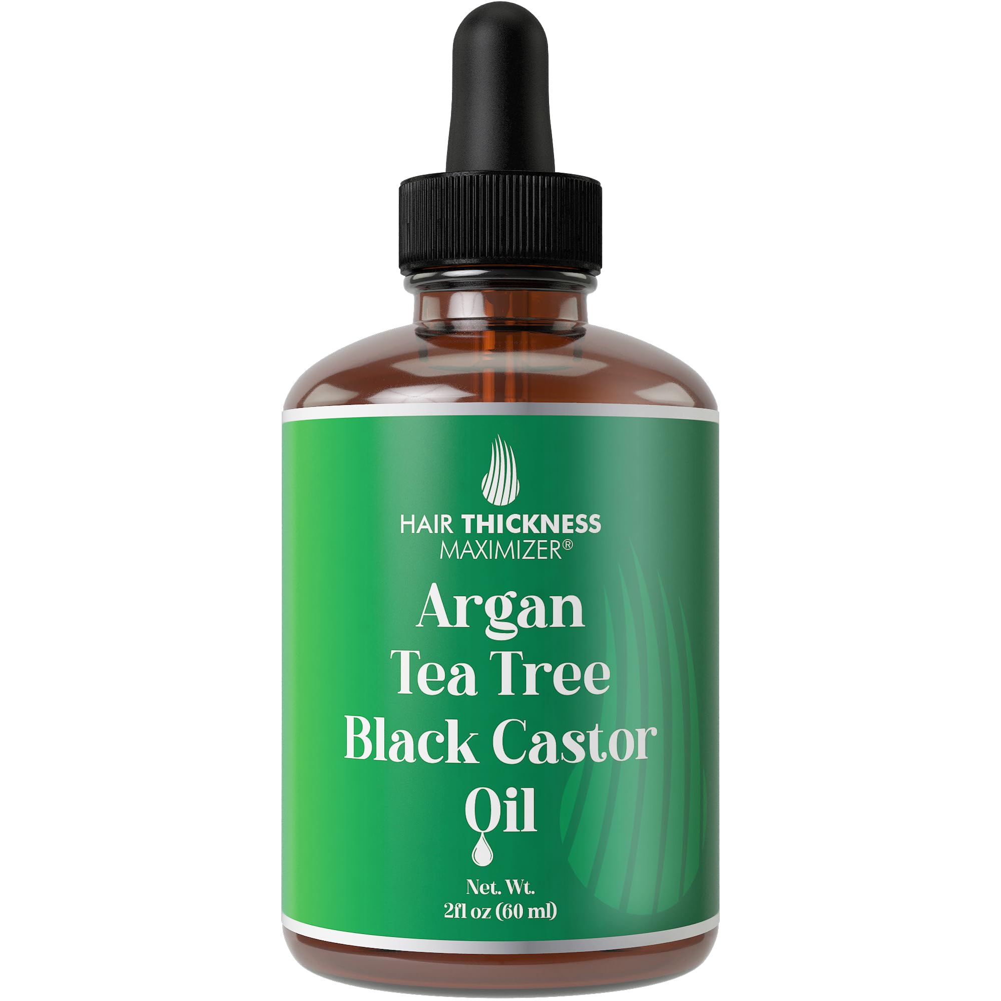Argan + Tea Tree + Black Castor Oil for Hair Growth. Strengthens & Hydrates Thinning, Dry Hair for a Healthier-Looking Scalp. Fo