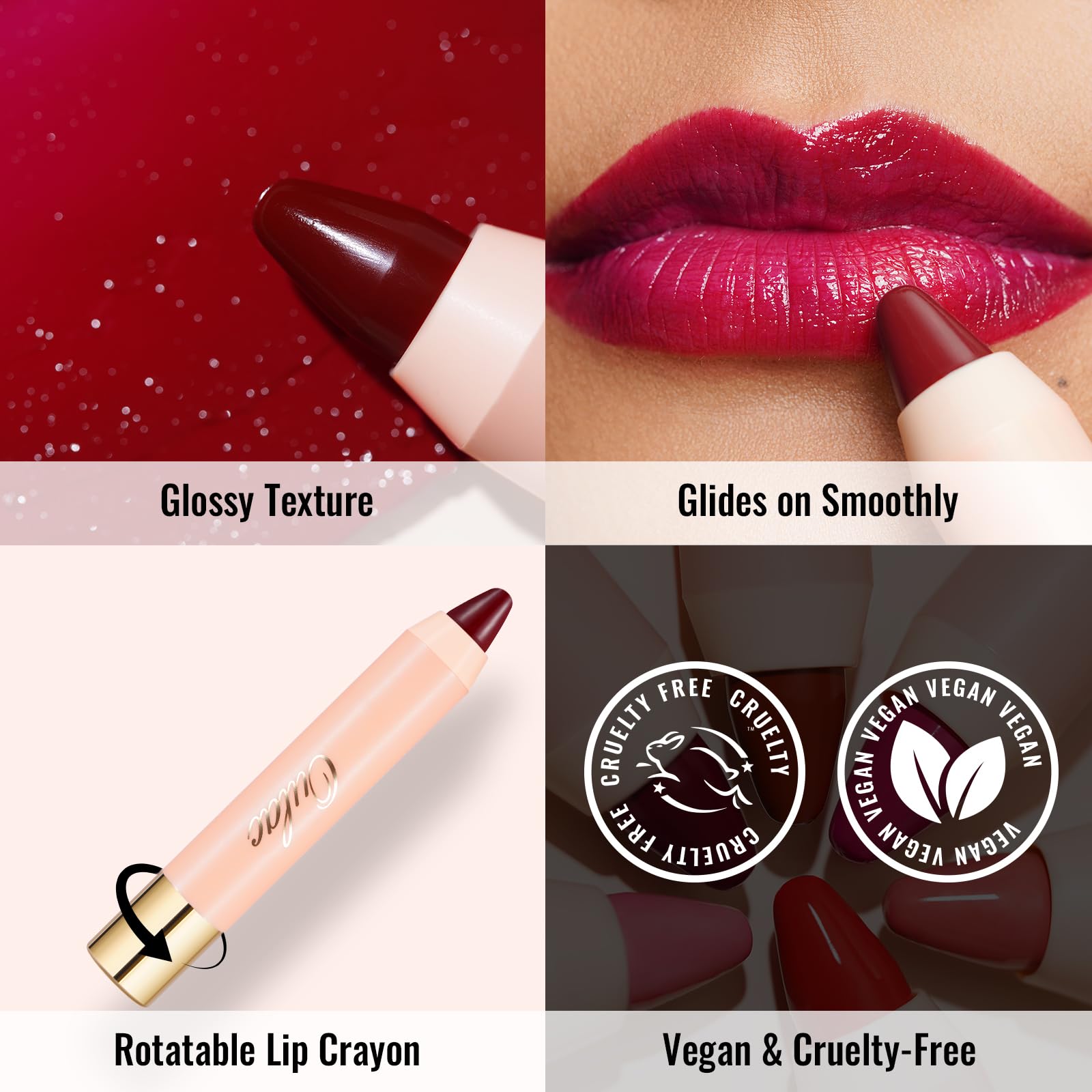 Oulac Light Pink Lipstick - Moisturizing Lipstick Tinted Lip Balm For Dry Lips, Hydrating Lip Crayon & Blush - Lip Colour And Ch
