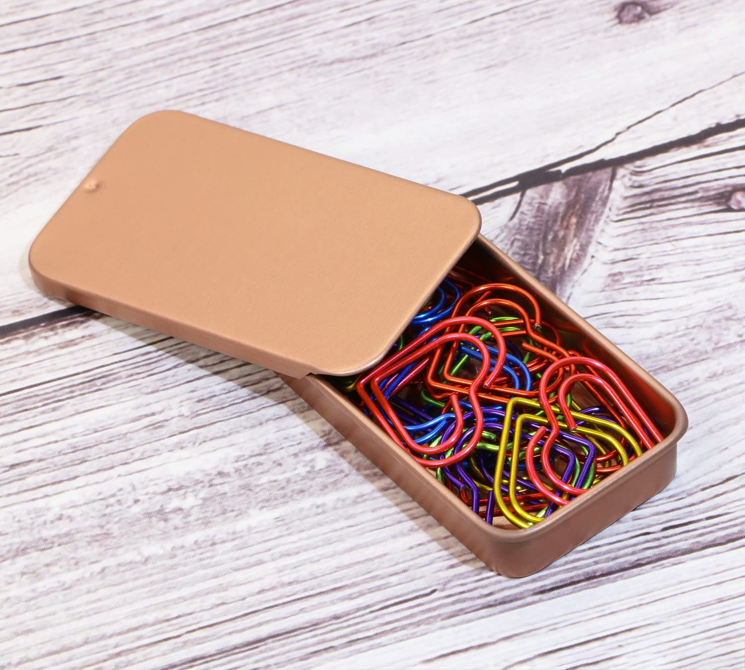 Mini Skater 2.4x1.3x0.43 Extra Small Metal Slide Top Tin Containers Sliding Cover Push-Pull Tin Box Portable Slide Cover Storage