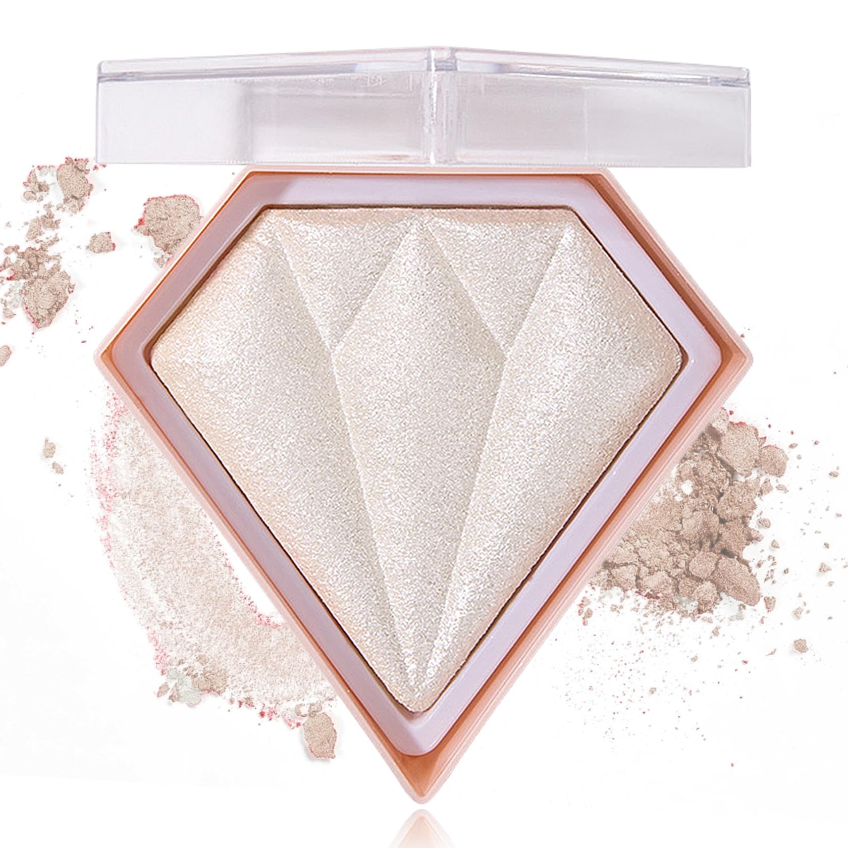 Glitter Blush Shimmer Highlighter Blusher Powder Makeup Face Highlighter Palette,Natural Lasting Shiny Contouring Palette Highli