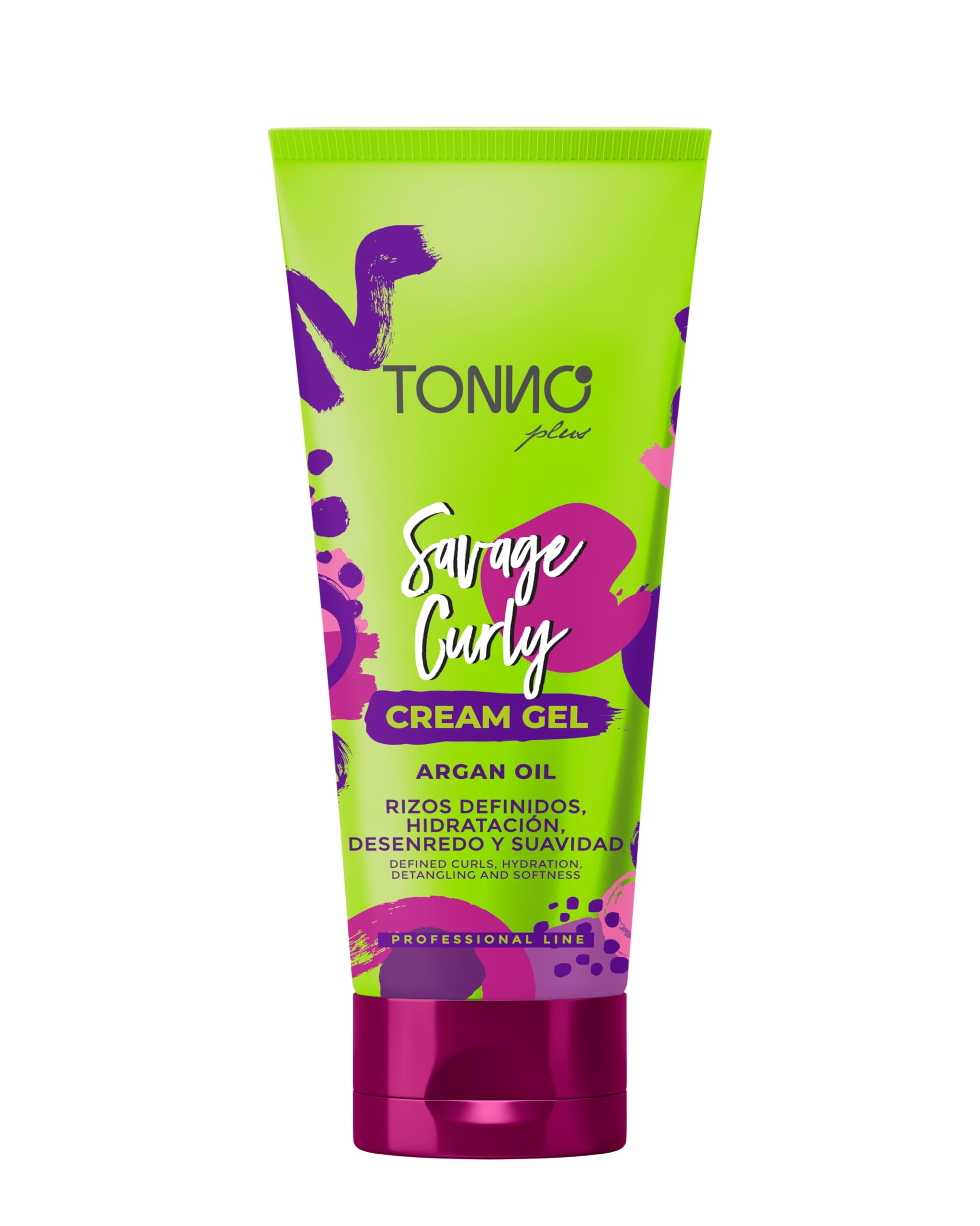 PLACENTA LIFE TONNO PLUS SAVAGE CURLY  Curl Defining Cream Gel with Argan Oil, Frizz Control & Hydration (180 ml / 6.08 fl oz)