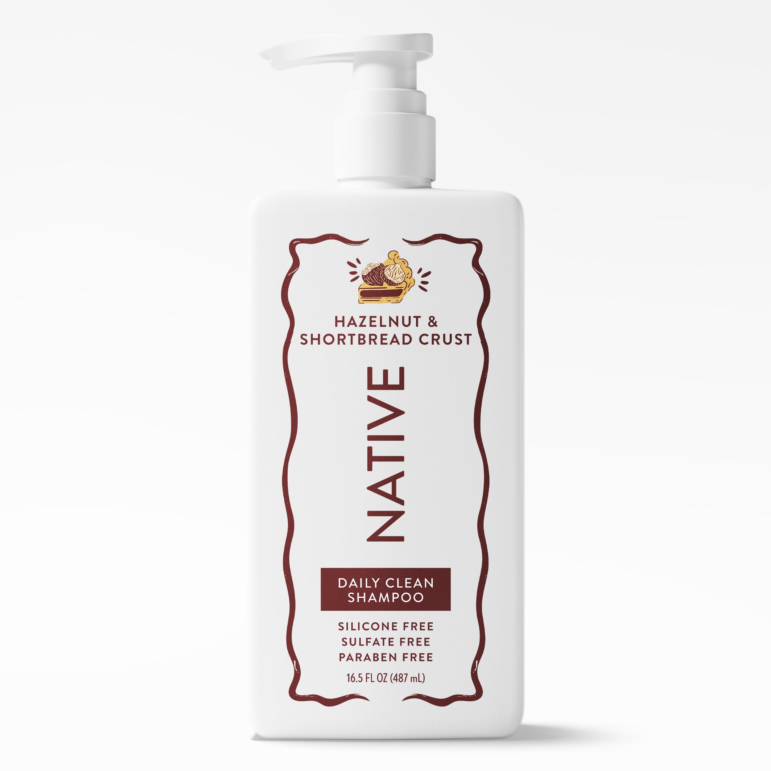 Native Silicone & Sulfate Free Daily Clean Shampoo, Hazelnut & Shortbread Crust, 16.5 fl oz