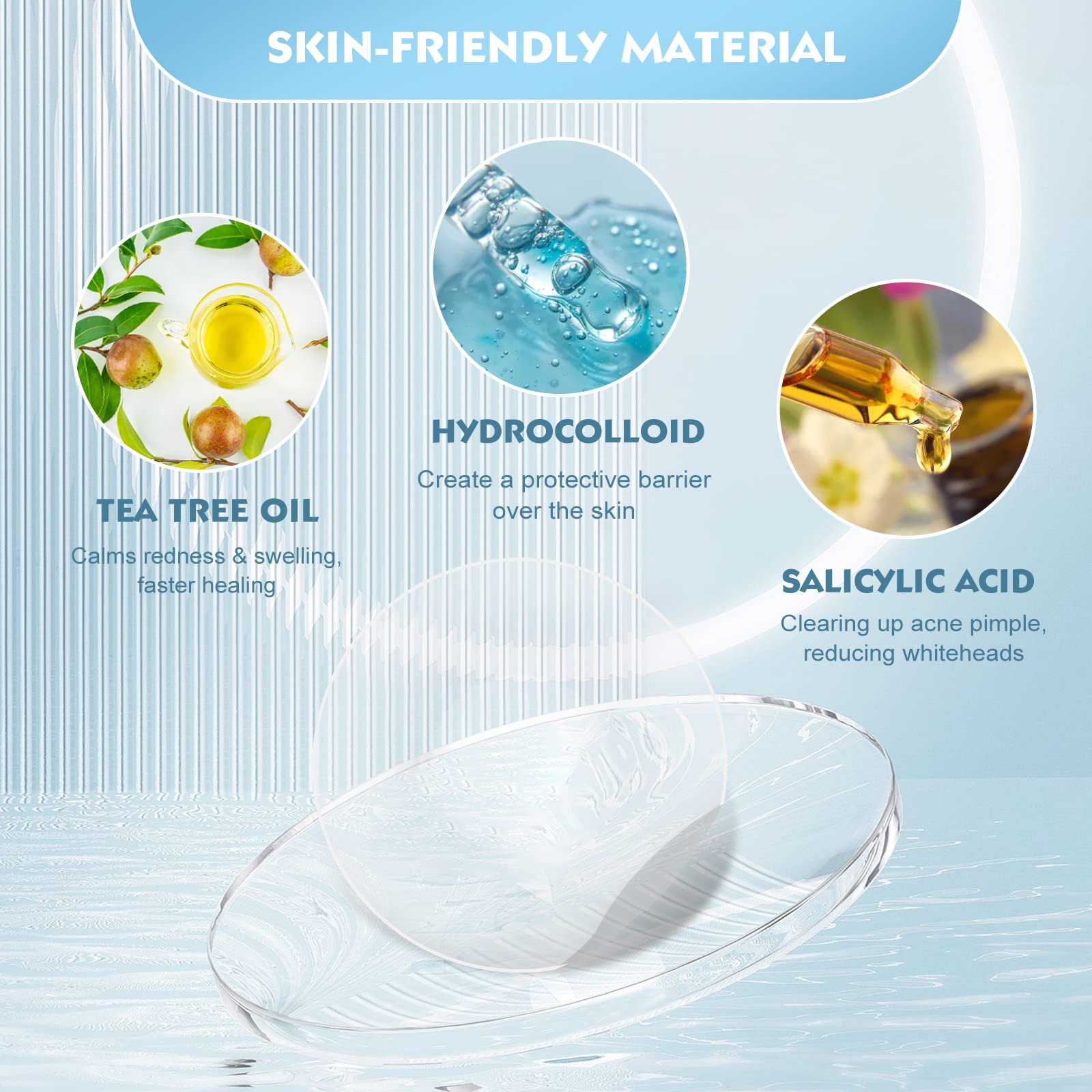 Soonuly Pimple Patches for Face - 180 Hydrocolloid Acne Pimple Patches Salicylic Acid with Tea Tree Oil for Zit Blemish Spot Cov