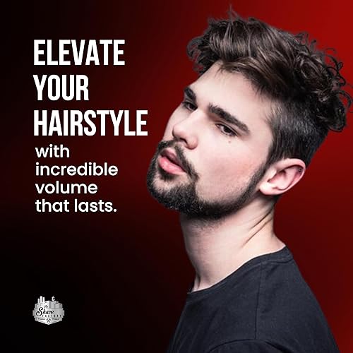The Shave Factory Hair Styling Powder, Mattifying & Volumizing, 21g, Black, Model TS-9030-V, Flexible Hold for Professional Barbers