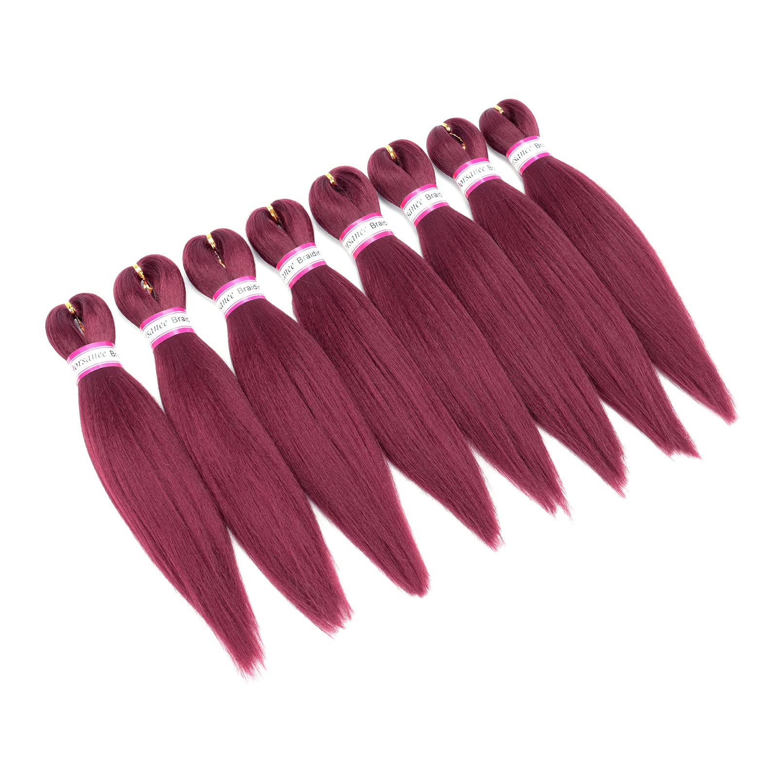 Burgundy Braiding Hair Pre Stretched 12 Inch 8 Packs Braiding Hair Extensions For Crochet Box Braids Twists Locs Hair Itch Free