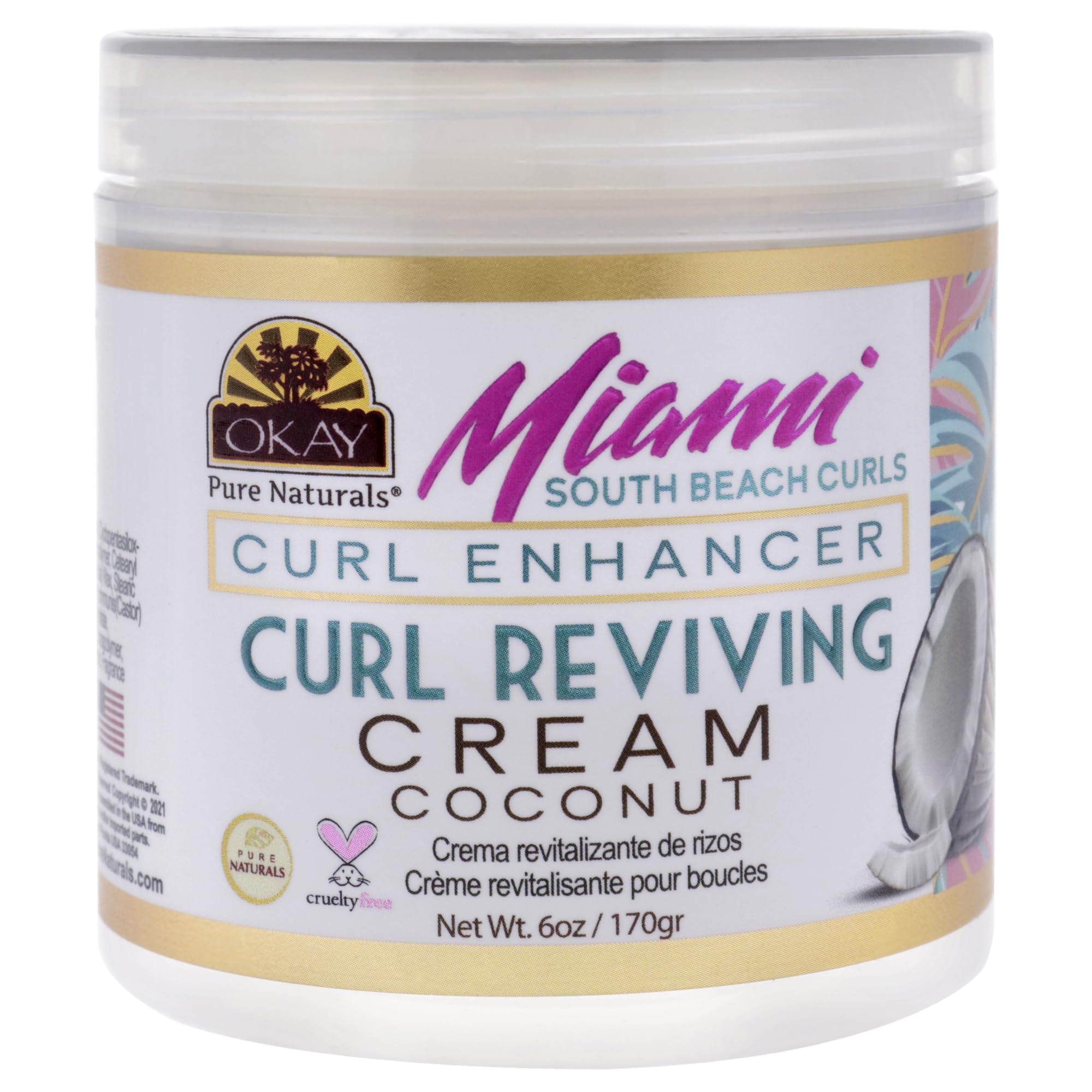 Miami South Beach Curls - Curl Enhancing By Okay For Women - 6 Oz Cream