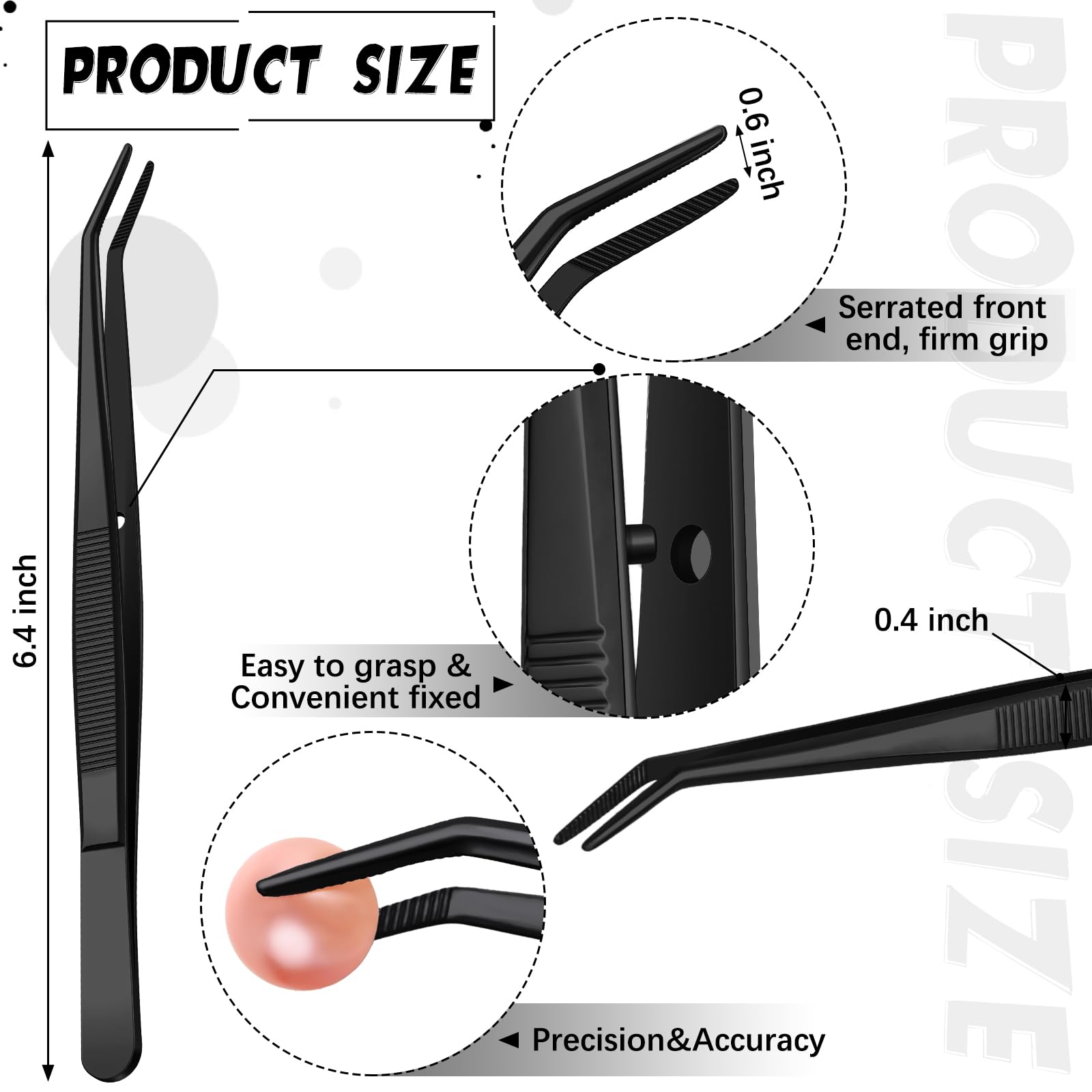 Honoson 10 Pcs Stainless Steel Tweezers With Curved Serrated Tip Multipurpose Tweezers Sewing Machine Tweezers Forceps Tweezers