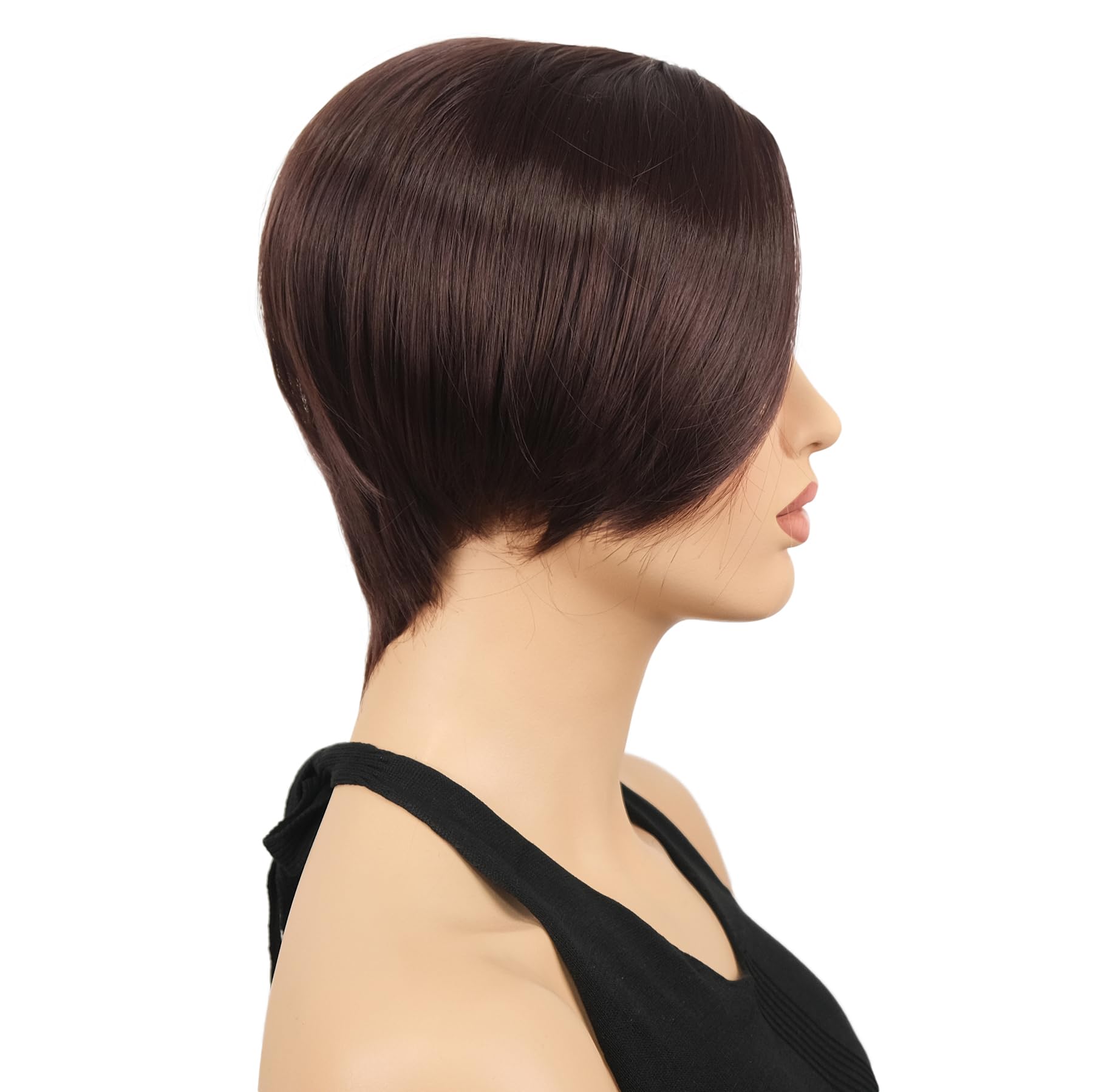 Lydell 6 Short Straight Wigs Classic Style Heat Resistant Fiber Synthetic 33 Dark Auburn