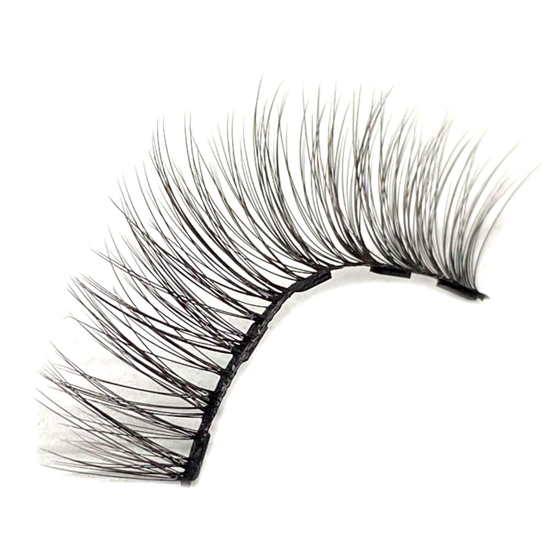 Faux Mink Magnetic Eyelashes Natural Lash, Single Lash For Use With Magnetic Eyeliner, 5 Magnet False Eyelashes Magnetic Lashes