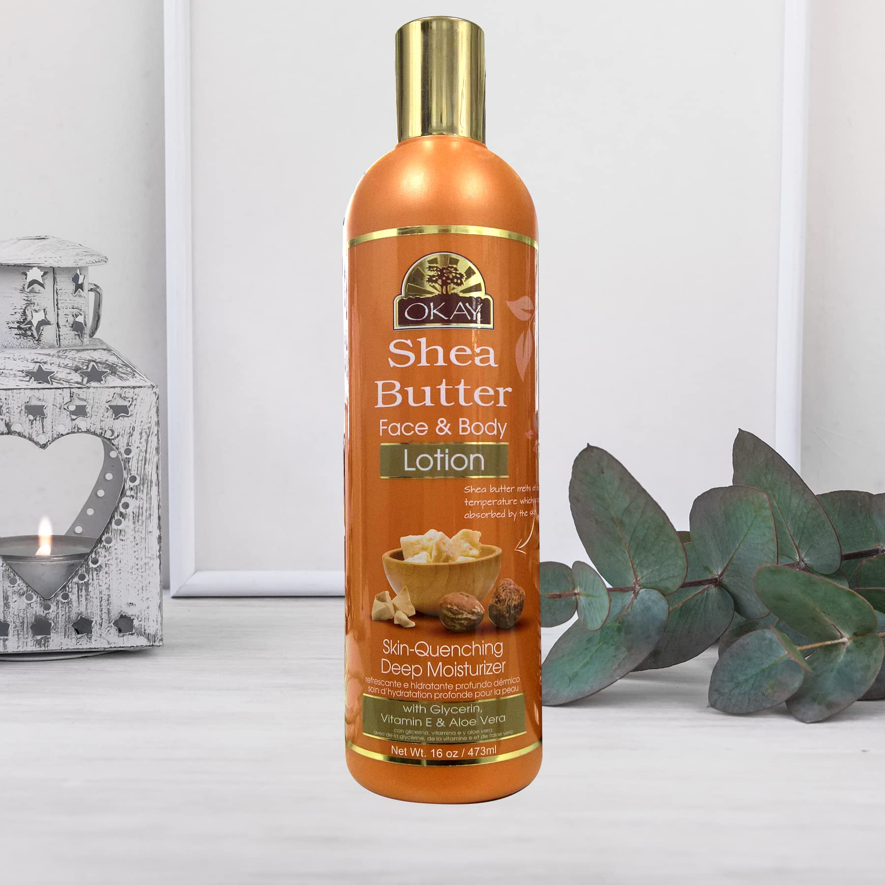 OKAY SHEA BUTTER HAND and BODY LOTION 16oz/473ml