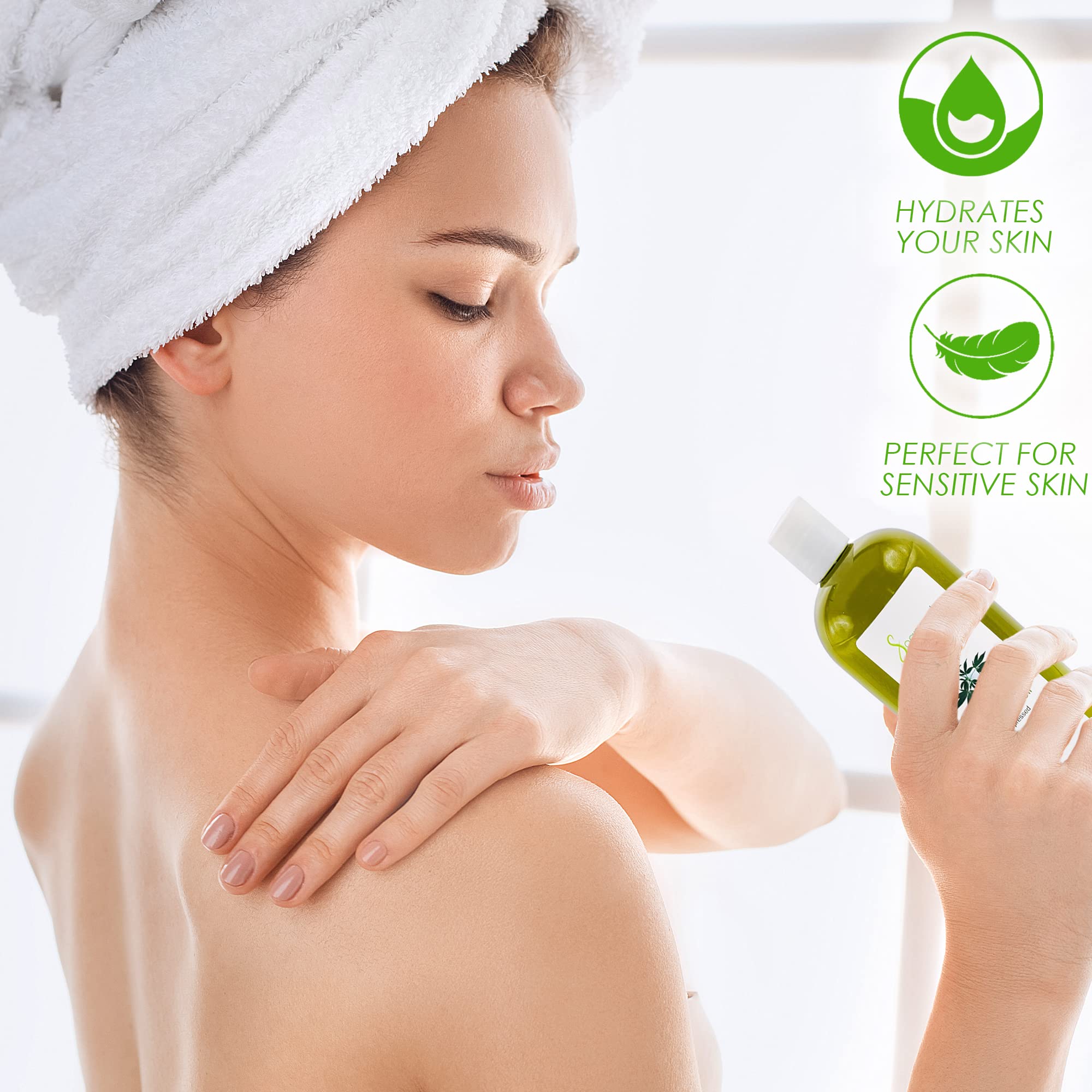 Soapeauty Hemp Seed Oil Unrefined Cold Pressed | Massage & Body Oil | For Skin, Face, Hair, And Soap Making | Carrier For Essent