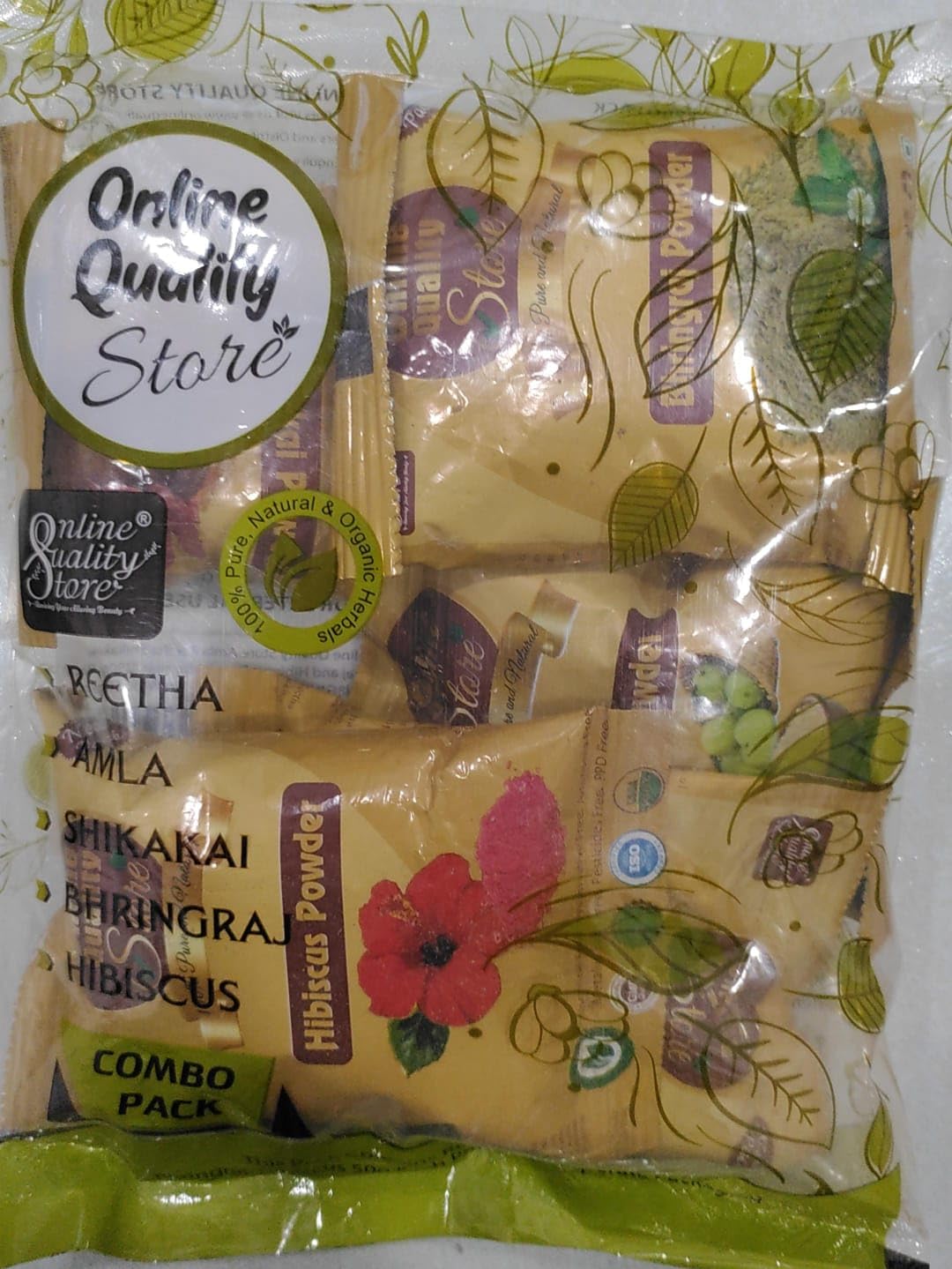 Online Quality Store Amla Reetha Shikakai, Bhringraj and Hibiscus Powder for Hair, 200g