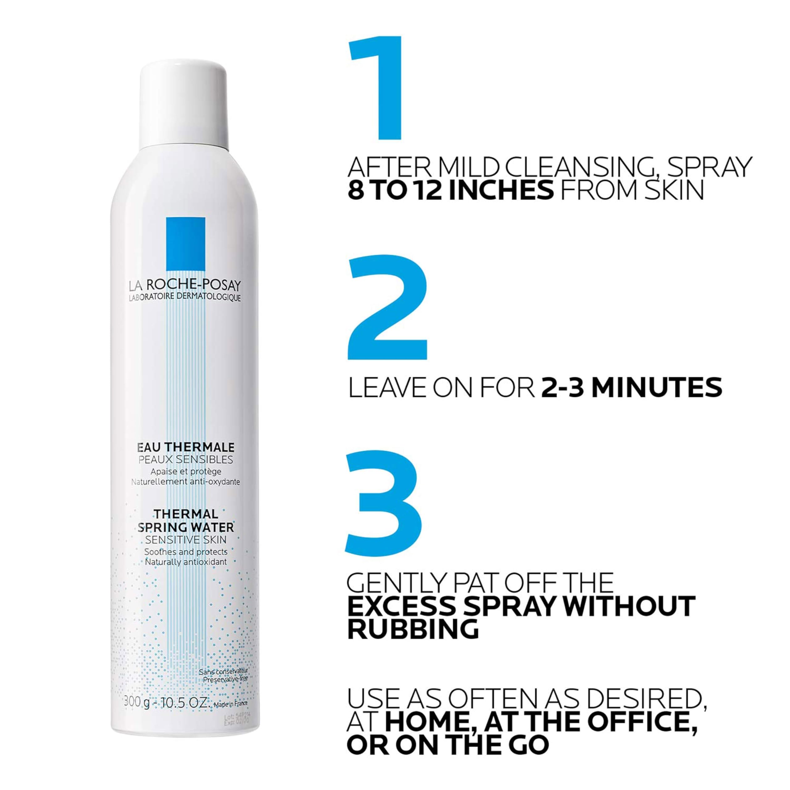 La Roche-Posay Thermal Spring Water, Face Mist Hydrating Spray With Antioxidants To Hydrate And Soothe Skin, Facial Spray, 101 O