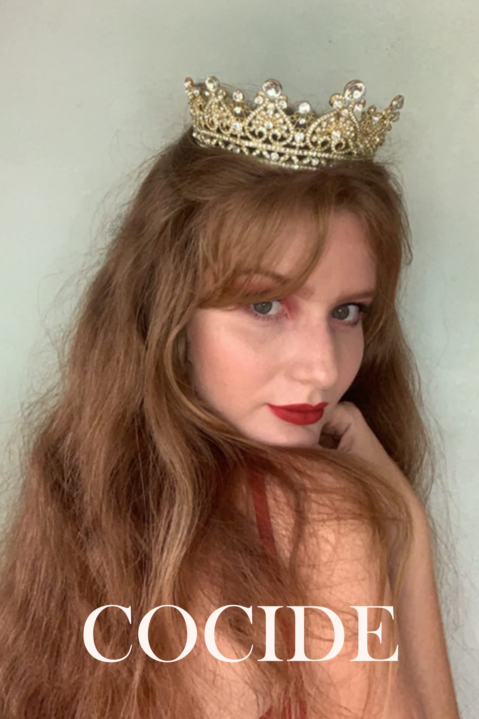 Cocide Gold Crown And Tiara For Women Crystal Queen Crowns For Girls Rhinestones Princess Headband Luxury Full Round Hair Access