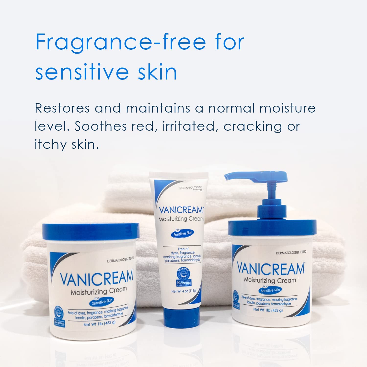 Vanicream Skin Cream With Pump Dispenser 16 Oz (Pack Of 3)