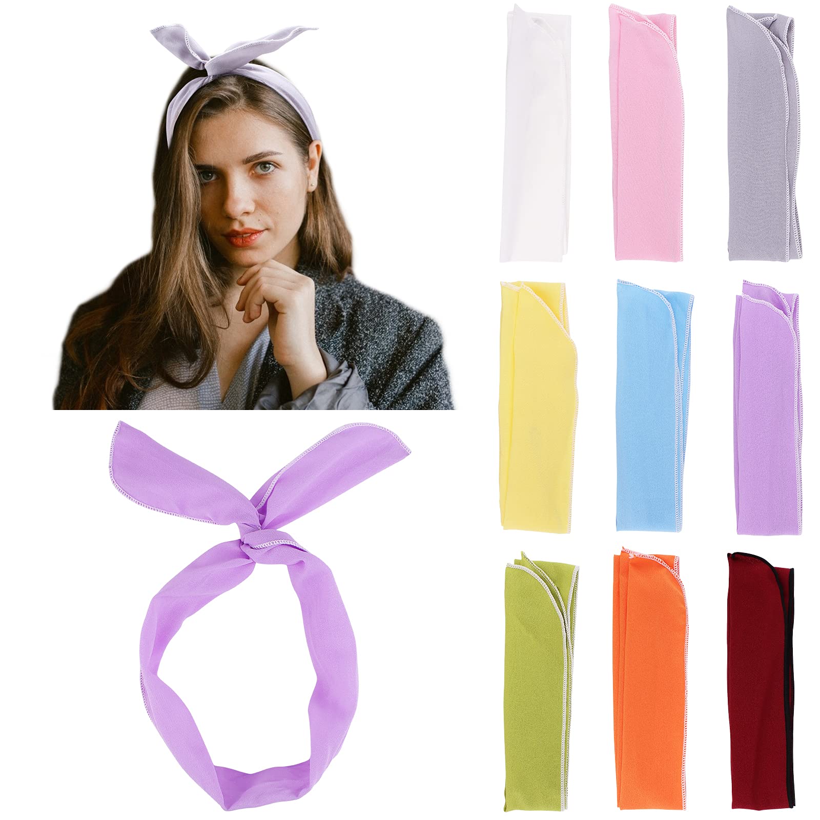 Wire Headband, 9 Pcs Wire Headbands For Women Cute Tie Headband For Girls Wired Bow Headbands Twist Wire Headband Head Bands Hai