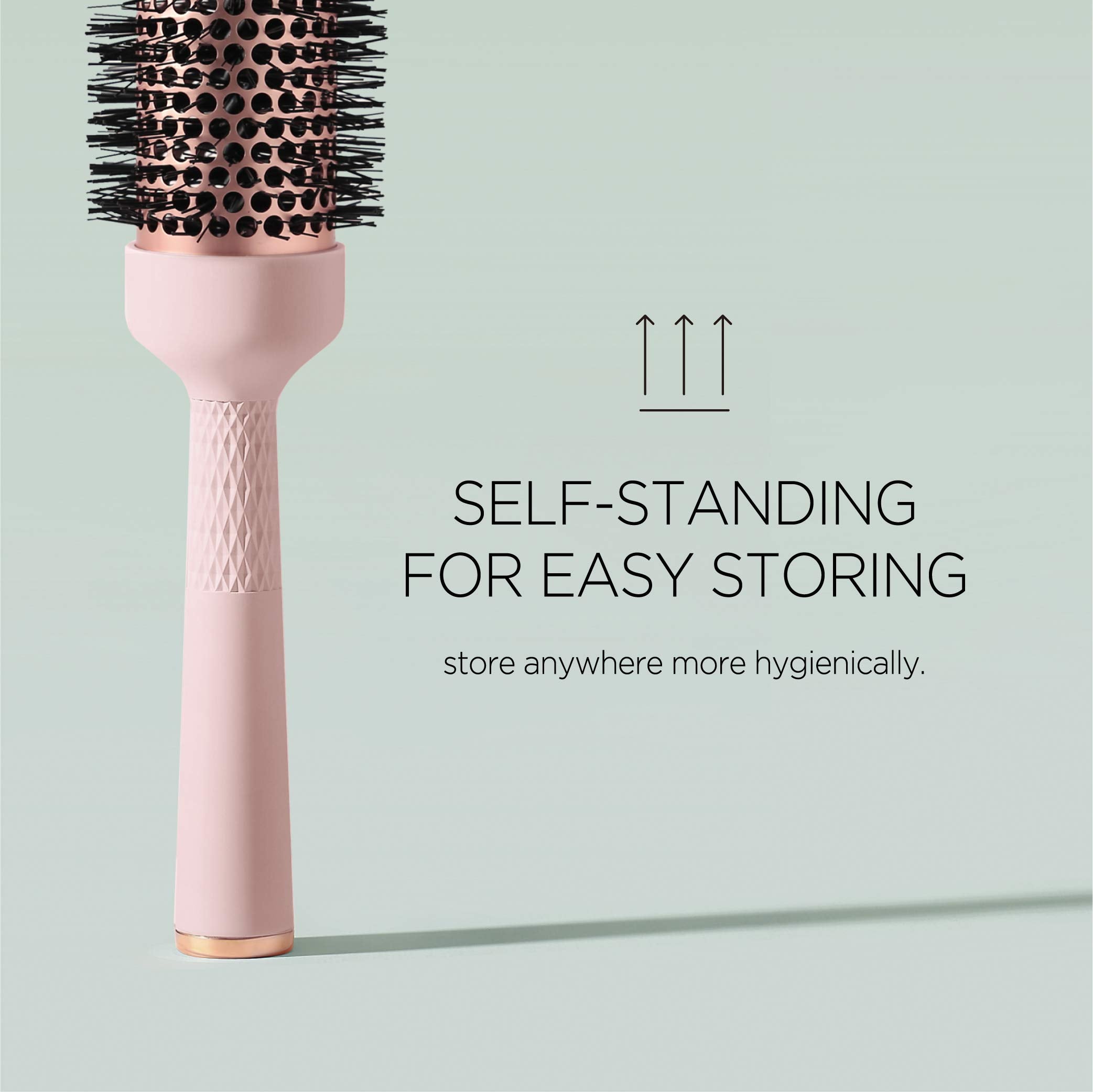 F3 Systems Magic Curling Thermal Brush, 1.7 Inch Ceramic/Ionic Barrel, Quick Styling, Self-Standing, Great for Blowouts and Waves