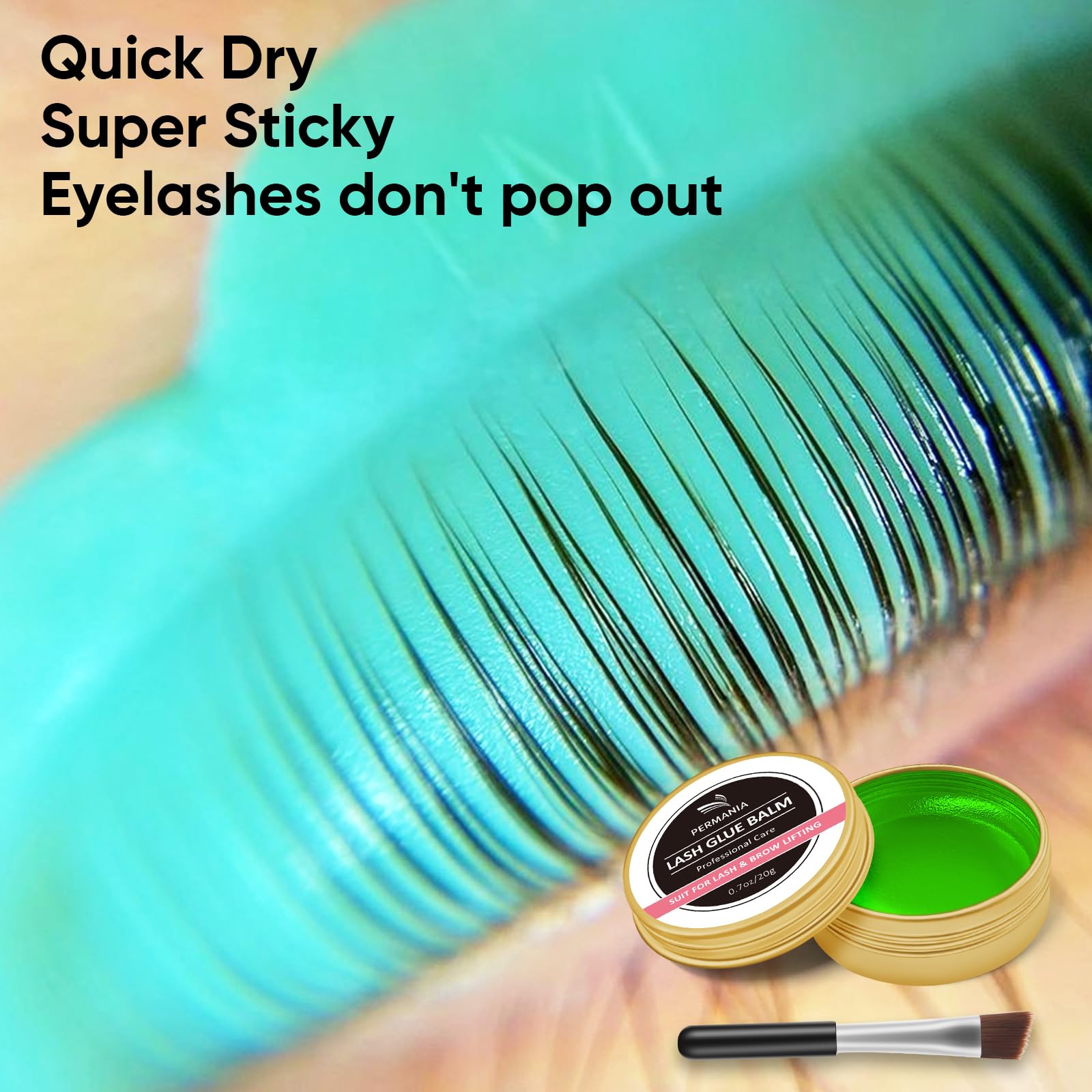 Permania Lash Lift Glue Balm, Lash Lift Adhesive New Brow Lamination Glue Soft Fruity Strong Viscosity And Water Solubility For