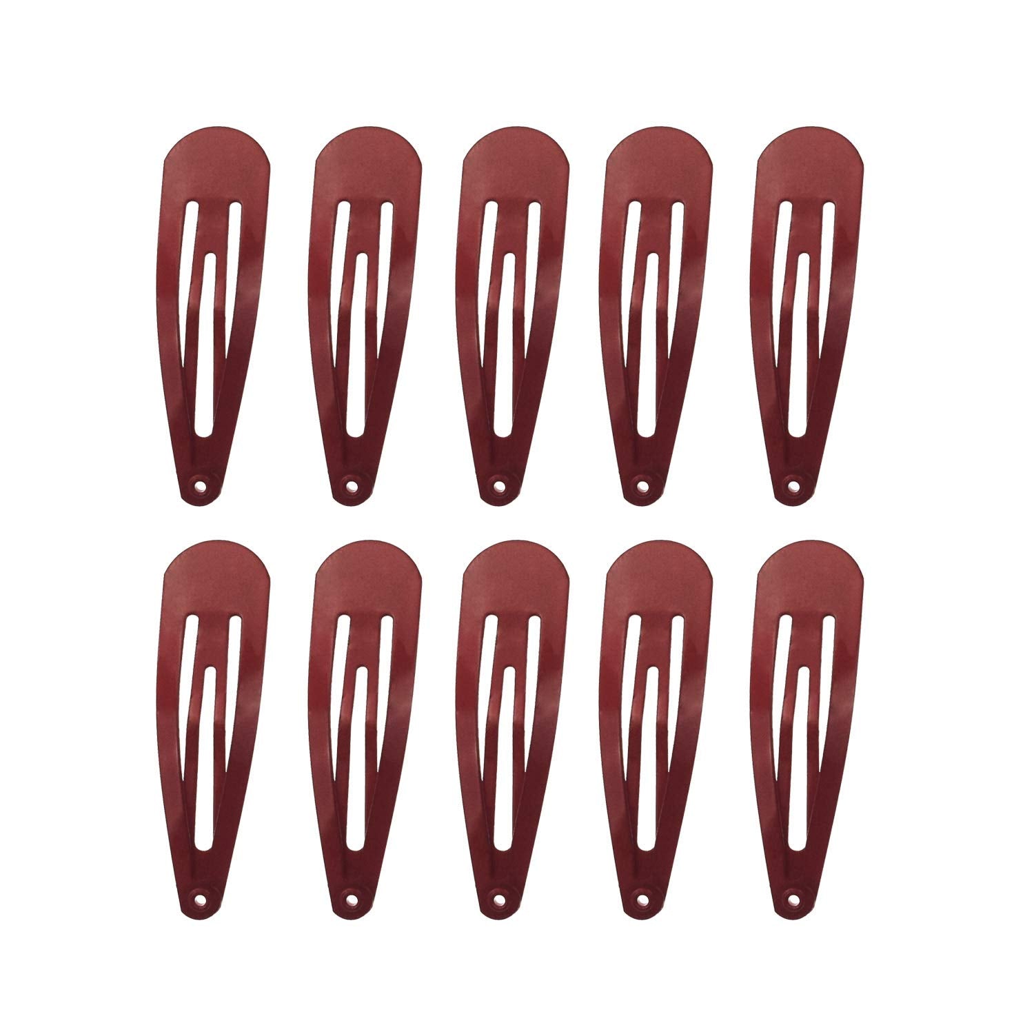 Motanar 50 Pack of Snap Hair Clips Hair Barrettes for Kids, Girls and Women, 50 mm (Coffee)