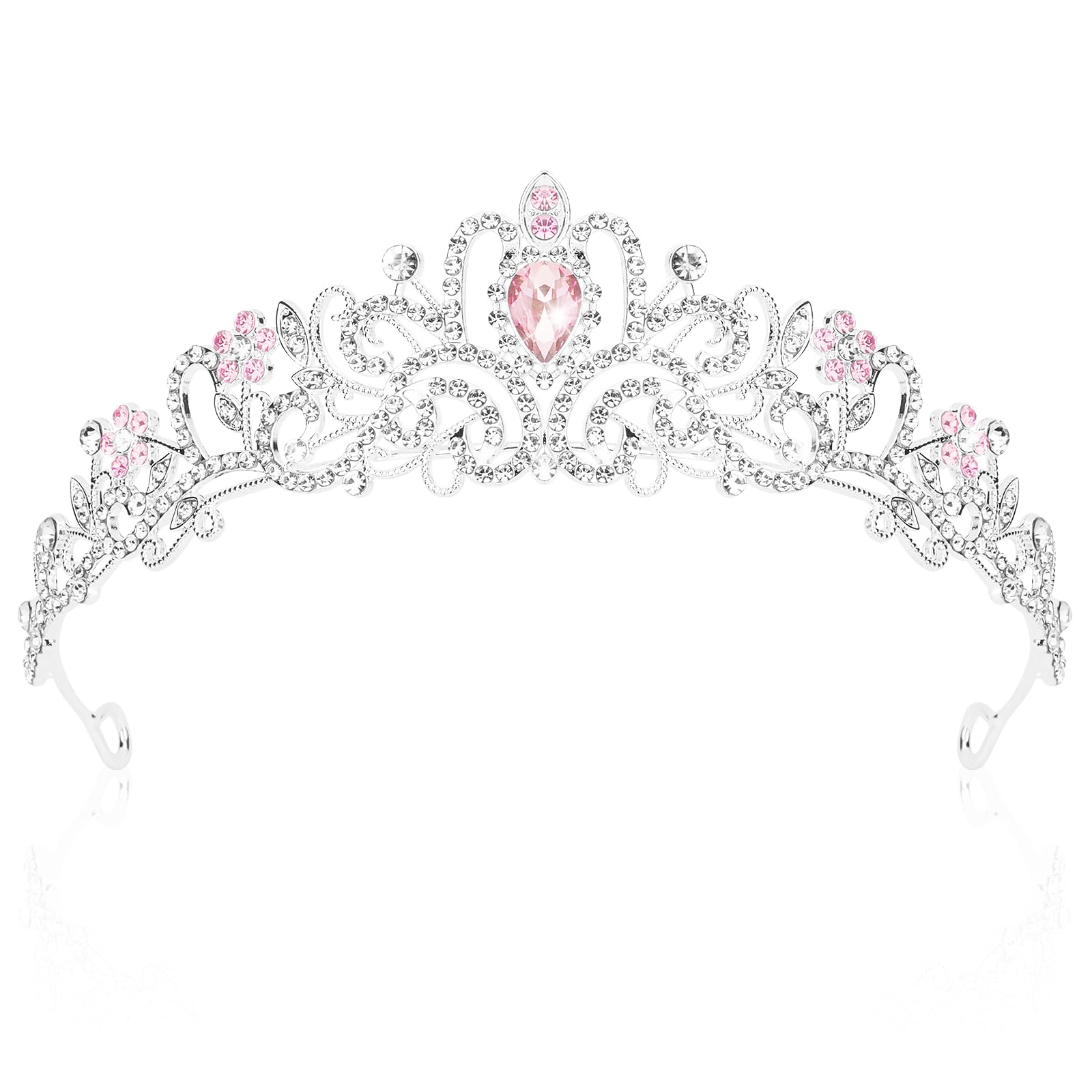 CIEHER Princess Tiara Princess Crown Crystal Crowns for Girls & Kids Crown for Birthday Prom Party Costume, Princess Party Decor