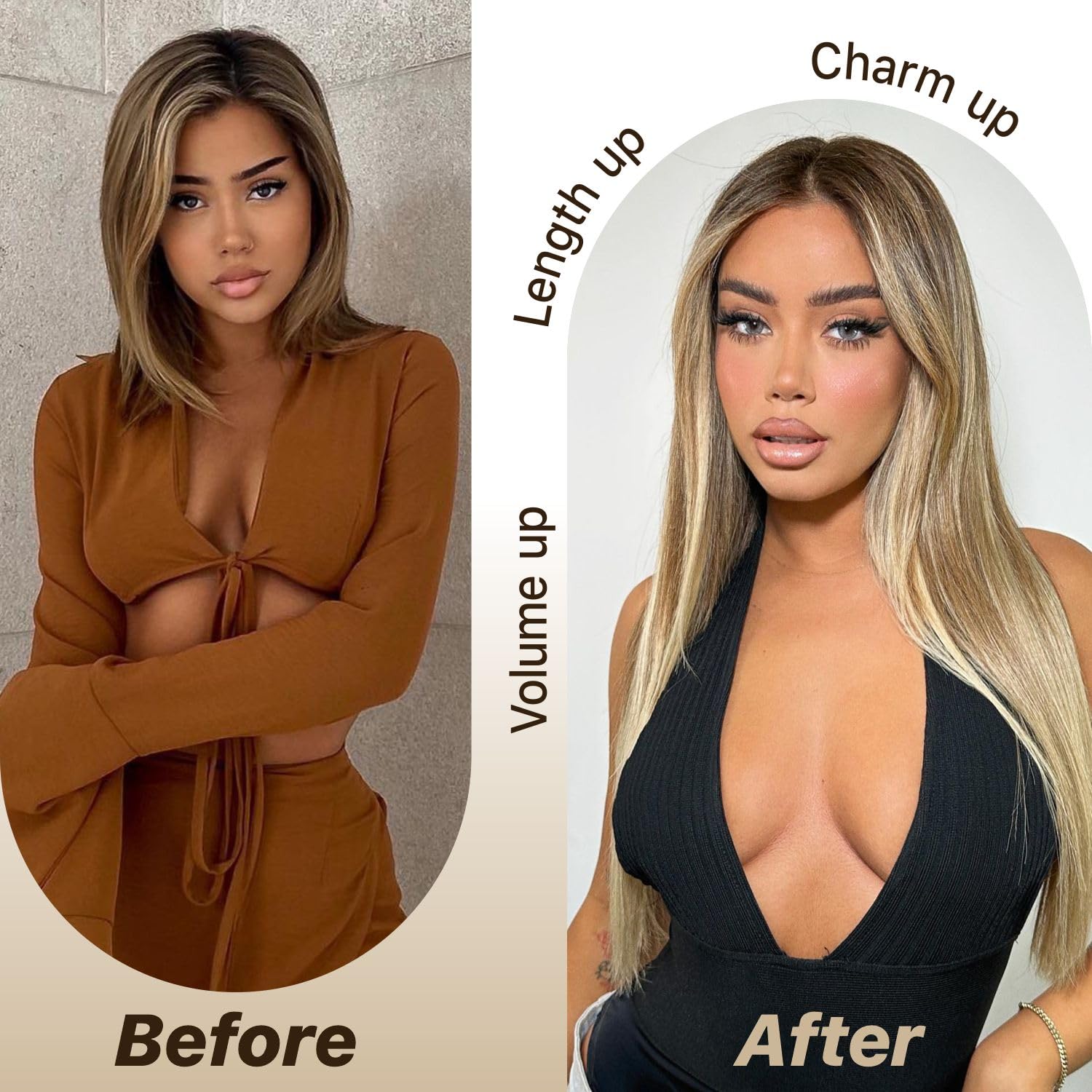 BrownBomb Ombre Blonde Wear and Go Glueless Wigs Pre Plucked Pre Cut for Beginners Synthetic Lace Front Wigs With Bangs Blonde L
