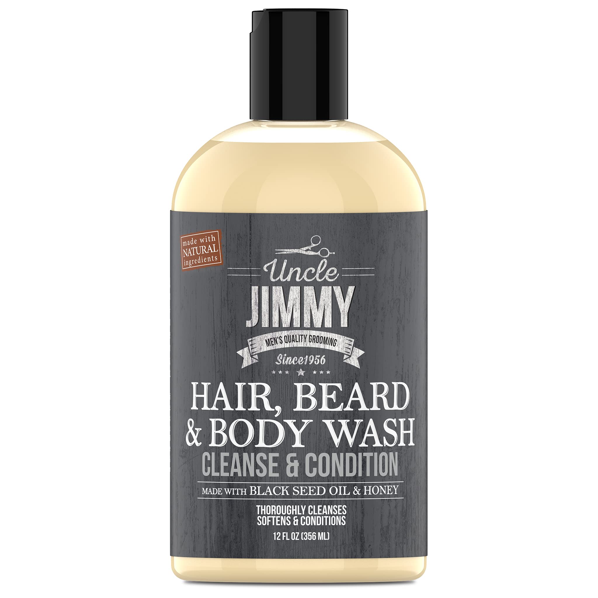 Uncle Jimmy Hair, Beard & Body Men'S Wash | Sulfate Free, Paraben Free, With Naturally Derived Clean Ingredients Leaving Skin So