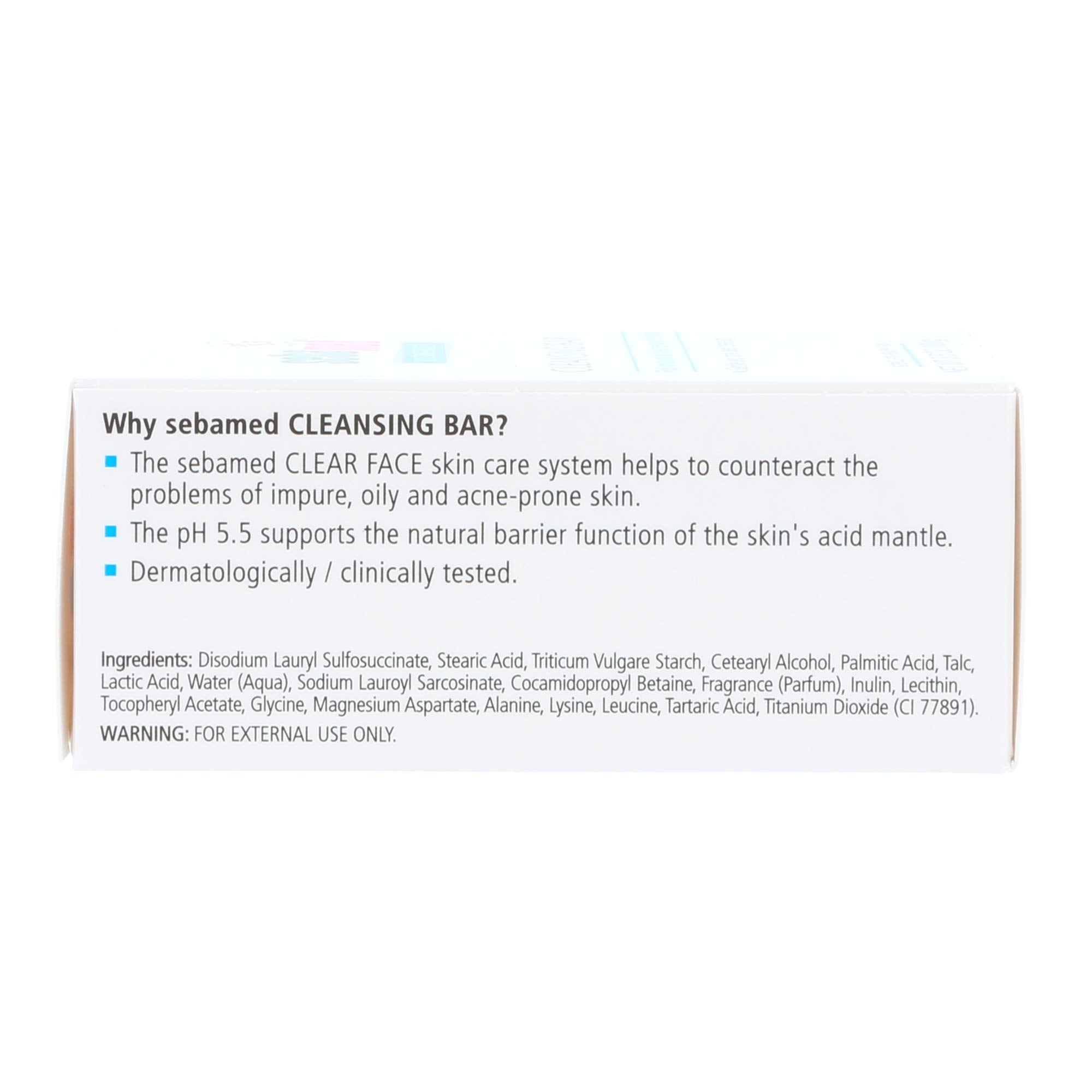Sebamed Clear Face Teenage Cleansing Bar 100G - Effectively Reduces Pimples And Blackheads - For Impure And Acne Prone Skin - Pa
