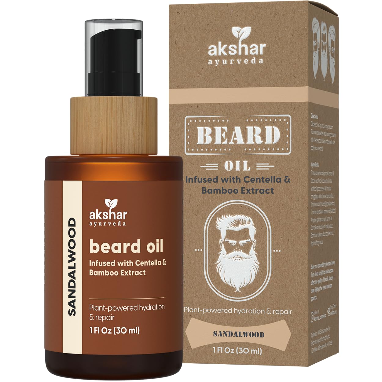 AKSHAR Ayurveda organic sandalwood beard oil