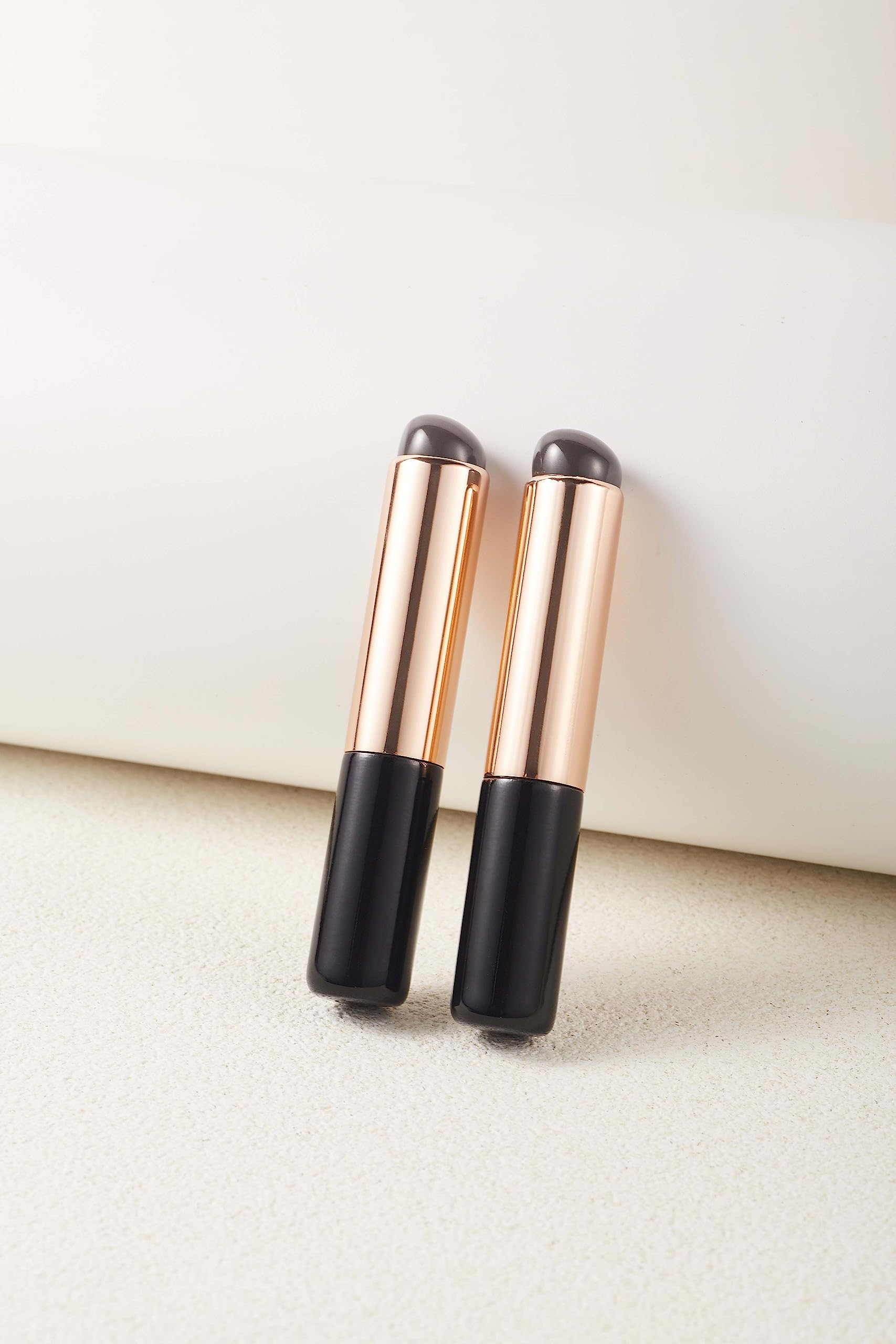 2pcs Silicone Lip And Concealer Makeup Brushes, COSHINE Premium High Elastic Silicone Brush Set For Lip Balm, Lip Gloss, Lip Sti