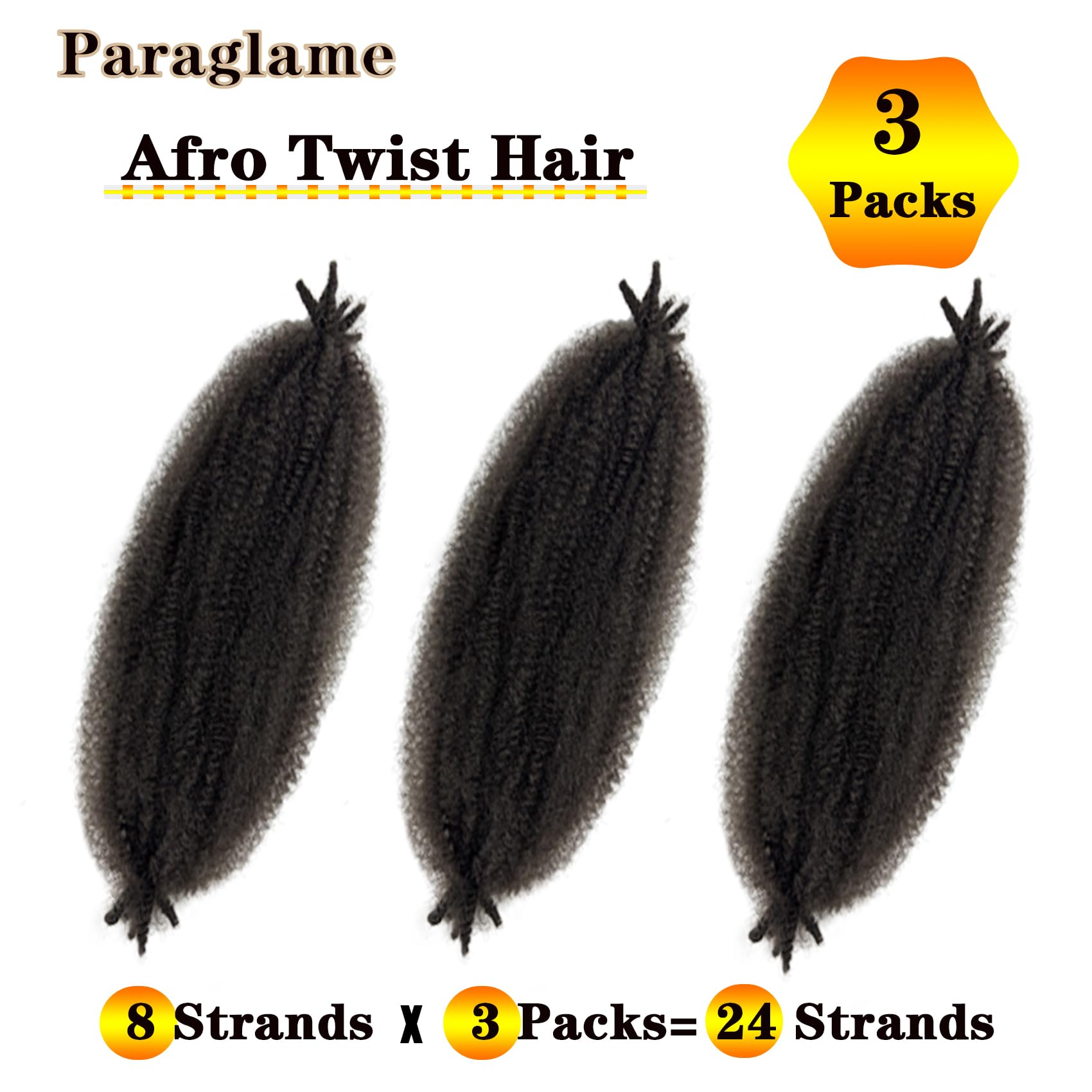 18 Inch Wrapping Hair For Soft Locs, Cuban Twist Hair 3 Packs Pre-Separated Springy Afro Twist Hair Extension For Women Kids, Ki