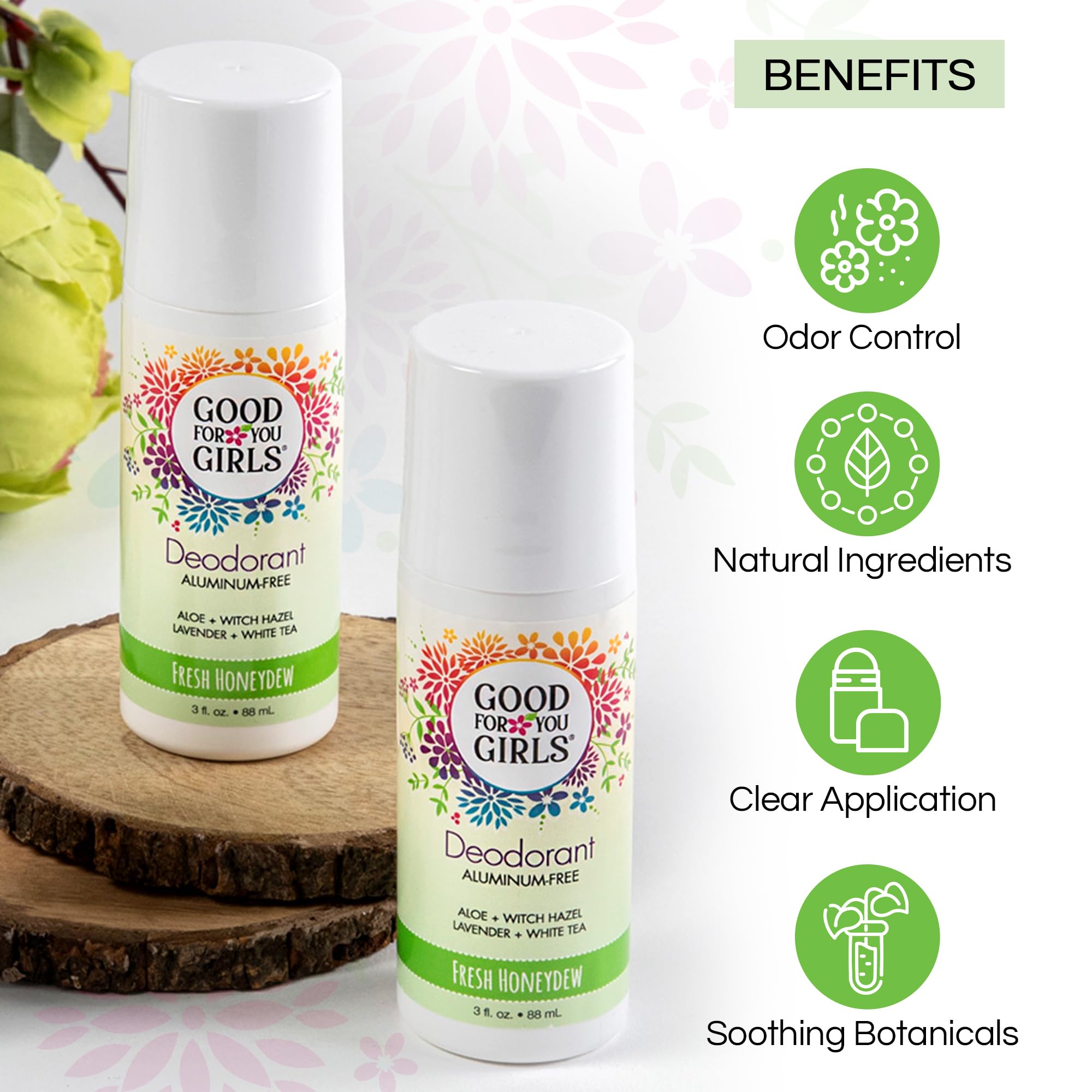 Good for You Girls Aluminum-Free, Natural & Vegan Deodorant for Kids, Preteens, Teens, Safe & Effective Odor Protection, Clear R
